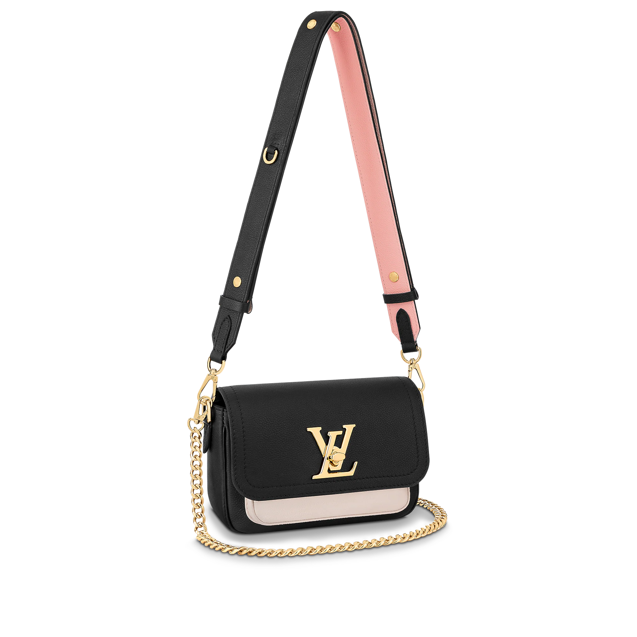 LOUIS VUITTON LOCKME TENDER CROSS-BODY BAG GRAINED CALF LEATHER BLACK M58557 LOUIS VUITTON LOCKME TENDER CROSS BODY BAG GRAINED CALF LEATHER BLACK M58557