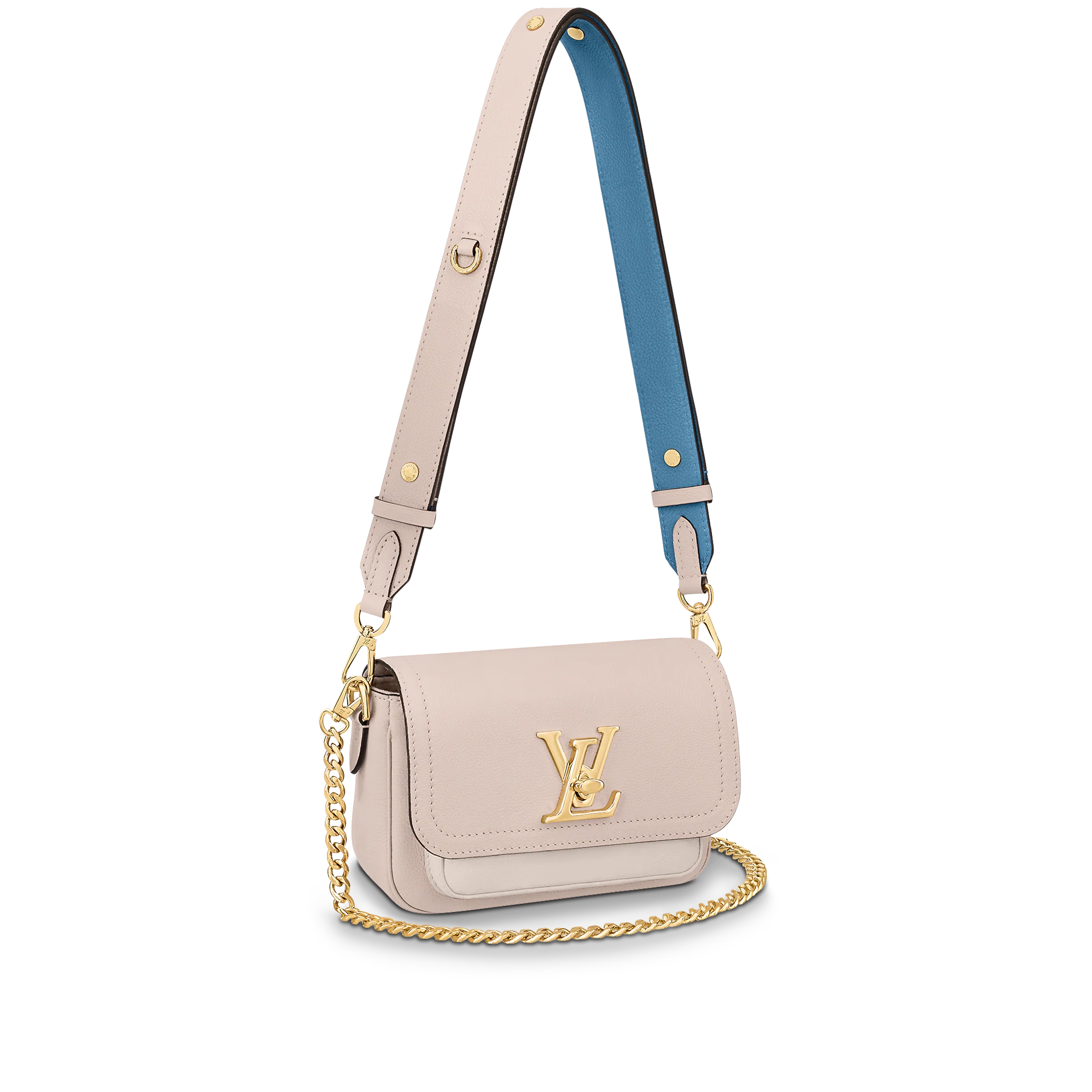 LOUIS VUITTON LOCKME TENDER CROSS-BODY BAG GRAINED CALF LEATHER GREIGE M58554 LOUIS VUITTON LOCKME TENDER CROSS BODY BAG GRAINED CALF LEATHER GREIGE M58554