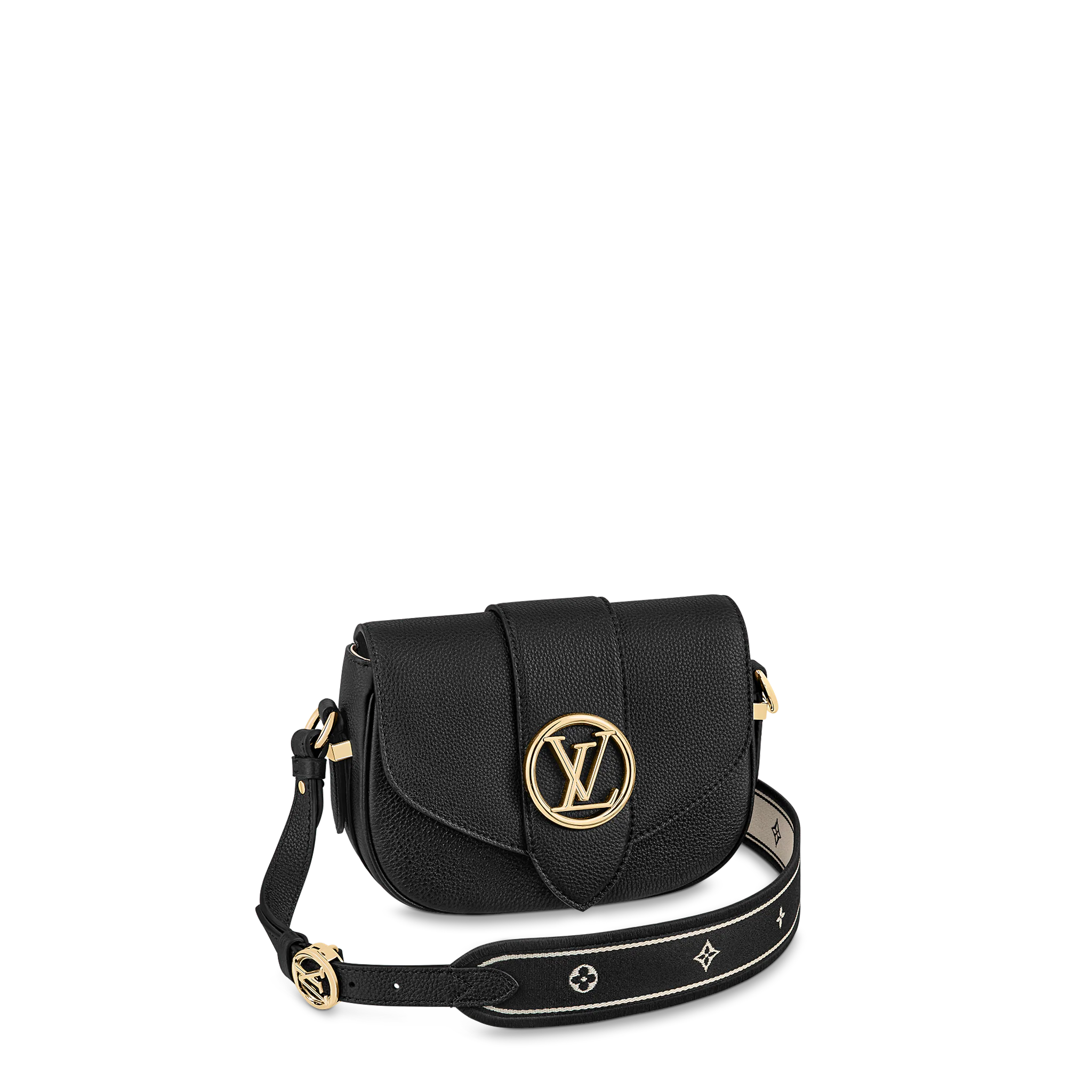 LOUIS VUITTON LV PONT 9 SOFT PM HANDBAG GRAINED CALFSKIN BLACK M58727 LOUIS VUITTON LV PONT 9 SOFT PM HANDBAG GRAINED CALFSKIN BLACK M58727
