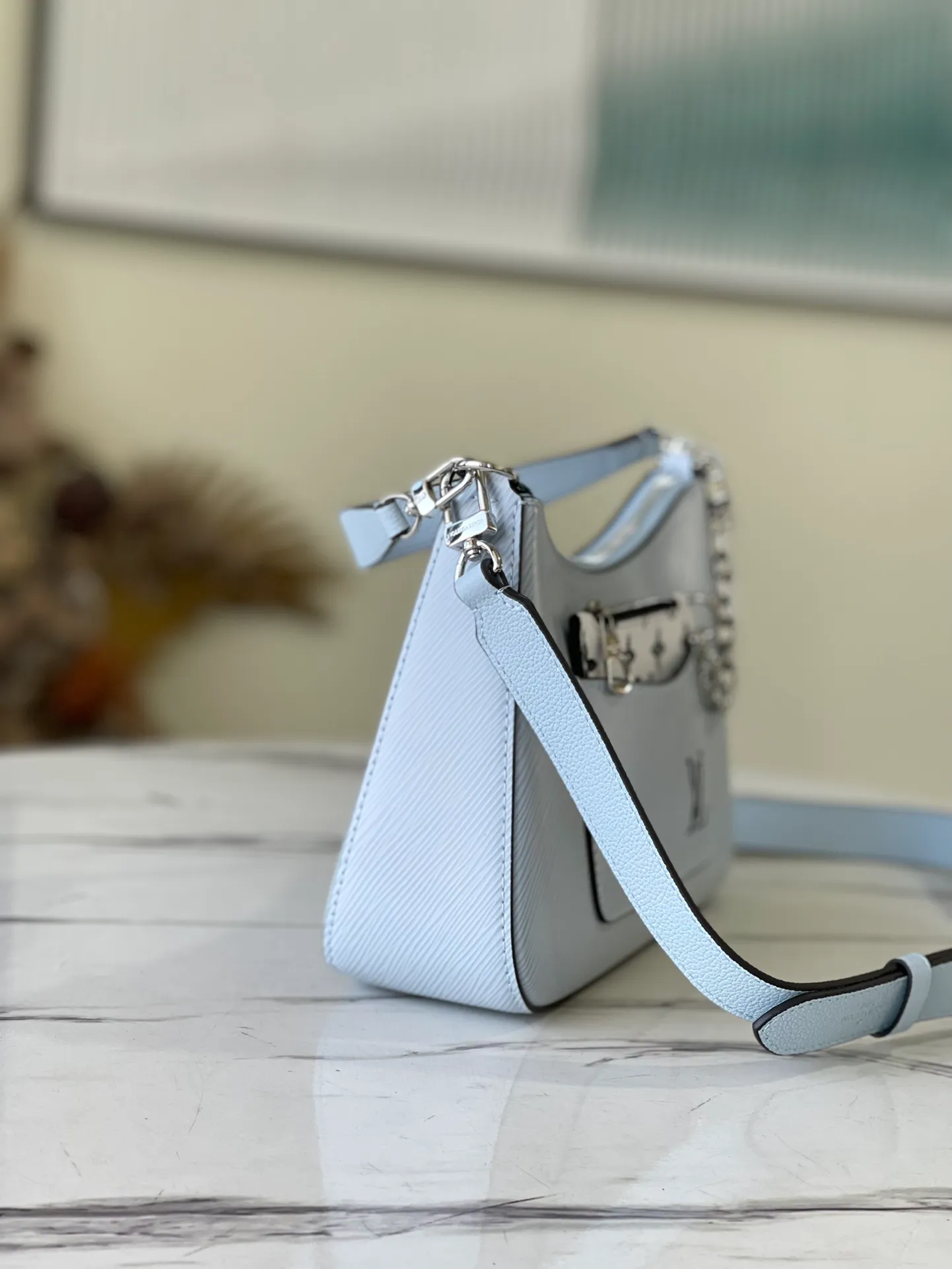 LOUIS VUITTON MARELLE HANDBAG EPI GRAINED COWHIDE LEATHER BLEU NUAGE BLUE M59486_2 LOUIS VUITTON MARELLE HANDBAG EPI GRAINED COWHIDE LEATHER BLEU NUAGE BLUE M59486 2