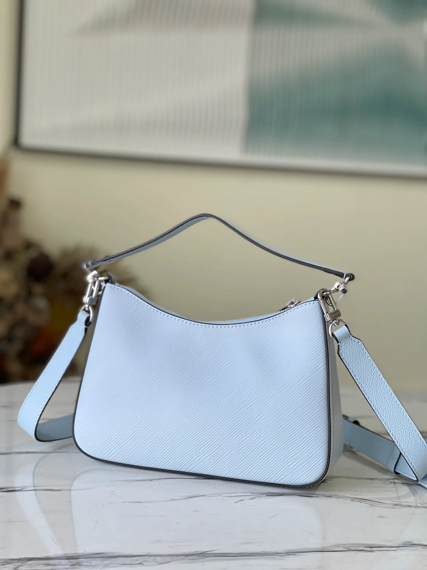 LOUIS VUITTON MARELLE HANDBAG EPI GRAINED COWHIDE LEATHER BLEU NUAGE BLUE M59486_3 LOUIS VUITTON MARELLE HANDBAG EPI GRAINED COWHIDE LEATHER BLEU NUAGE BLUE M59486 3