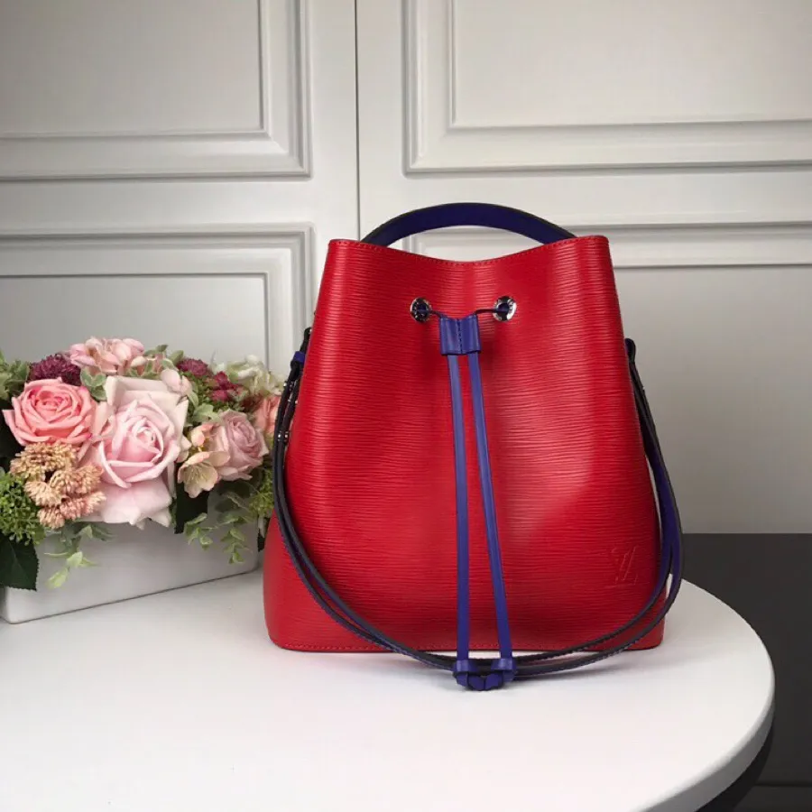 LOUIS VUITTON NEONOE MM BAG EPI LEATHER COQUELICOT RED M54365_2 LOUIS VUITTON NEONOE MM BAG EPI LEATHER COQUELICOT RED M54365 2