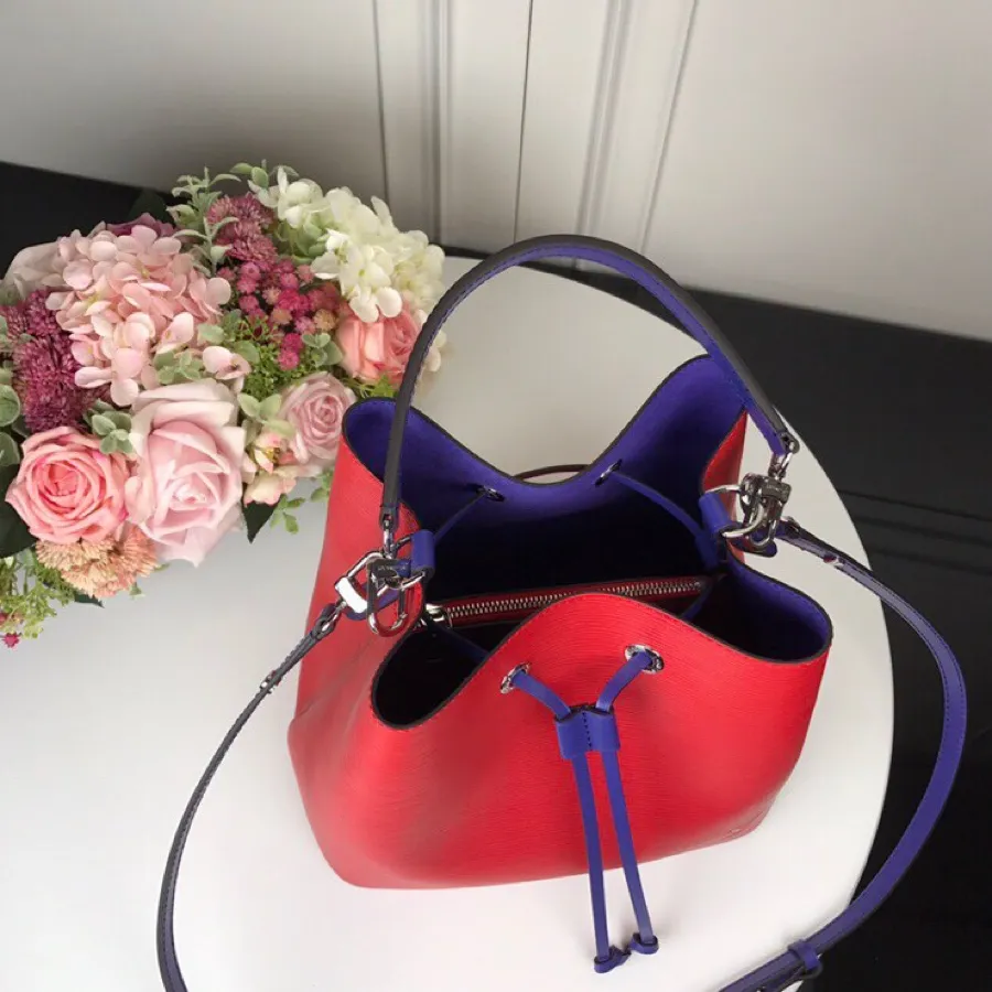 LOUIS VUITTON NEONOE MM BAG EPI LEATHER COQUELICOT RED M54365_6 LOUIS VUITTON NEONOE MM BAG EPI LEATHER COQUELICOT RED M54365 6