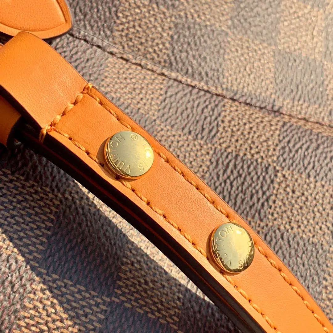 LOUIS VUITTON NÉONOÉ MM DAMIER EBENE SAFRAN YELLOW N40213_6 LOUIS VUITTON NEONOE MM DAMIER EBENE SAFRAN YELLOW N40213 6