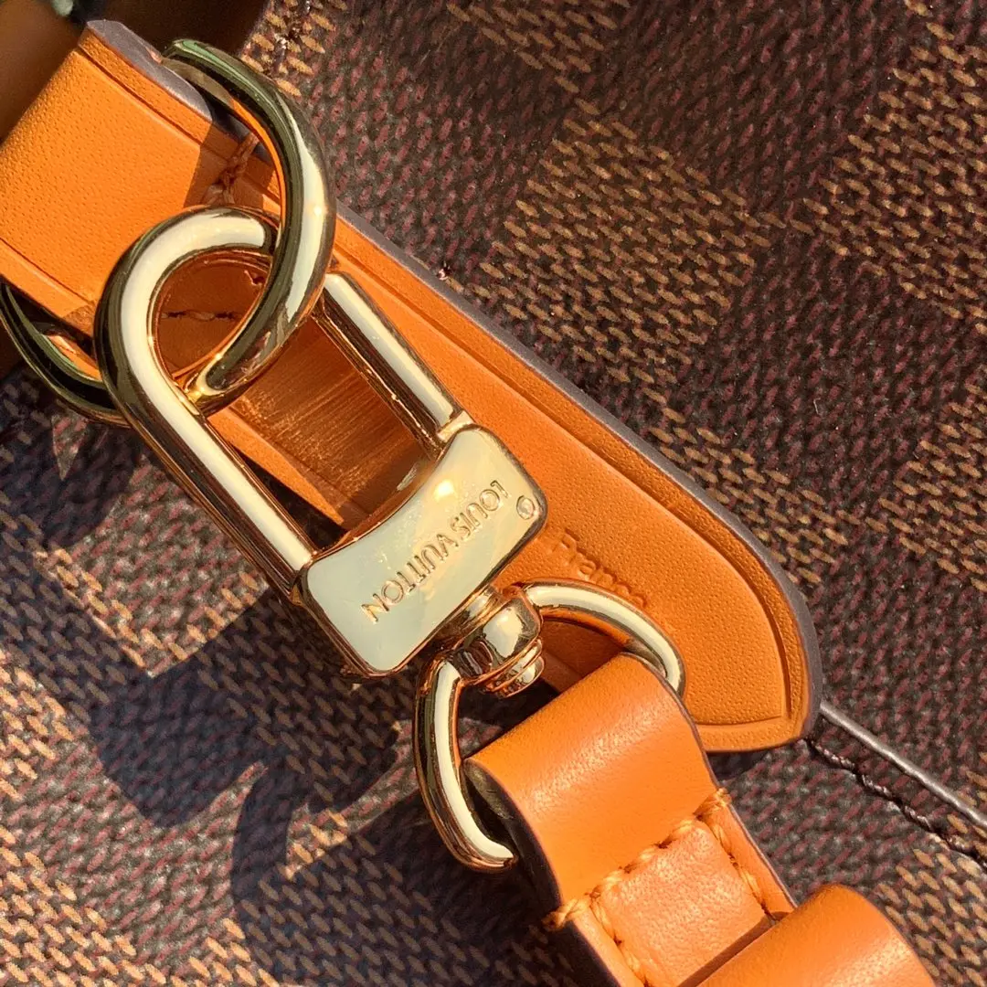 LOUIS VUITTON NÉONOÉ MM DAMIER EBENE SAFRAN YELLOW N40213_7 LOUIS VUITTON NEONOE MM DAMIER EBENE SAFRAN YELLOW N40213 7