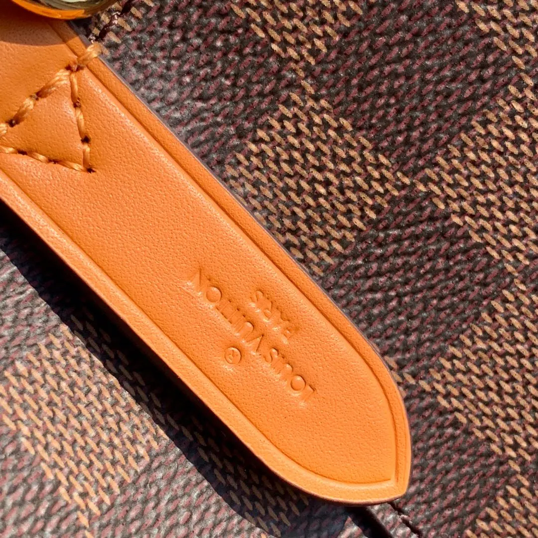 LOUIS VUITTON NÉONOÉ MM DAMIER EBENE SAFRAN YELLOW N40213_8 LOUIS VUITTON NEONOE MM DAMIER EBENE SAFRAN YELLOW N40213 8