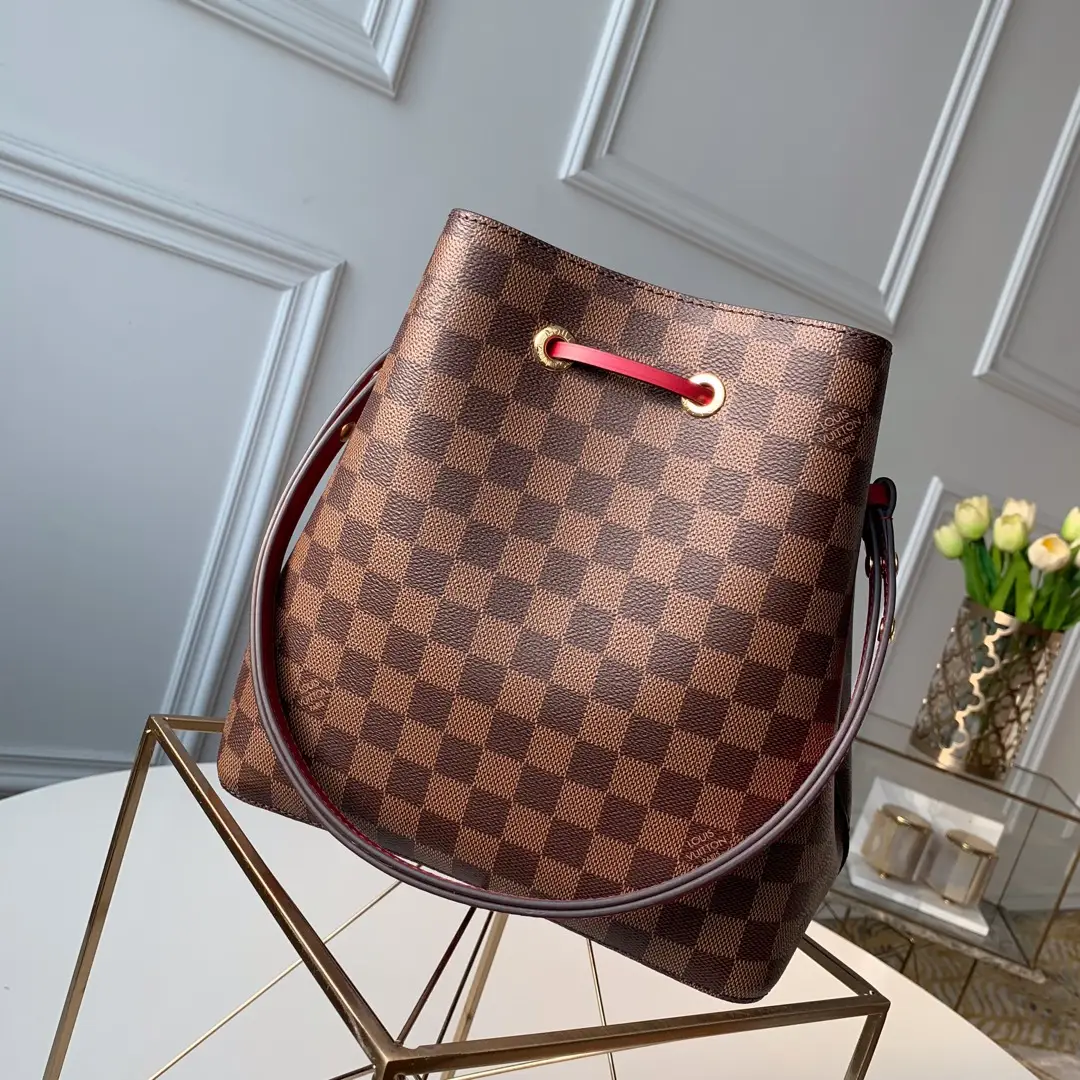 LOUIS-VUITTON-NÉONOÉ-MM-DAMIER-EBENE-WINE-RED-N40214_2 LOUIS VUITTON NEONOE MM DAMIER EBENE WINE RED N40214 2