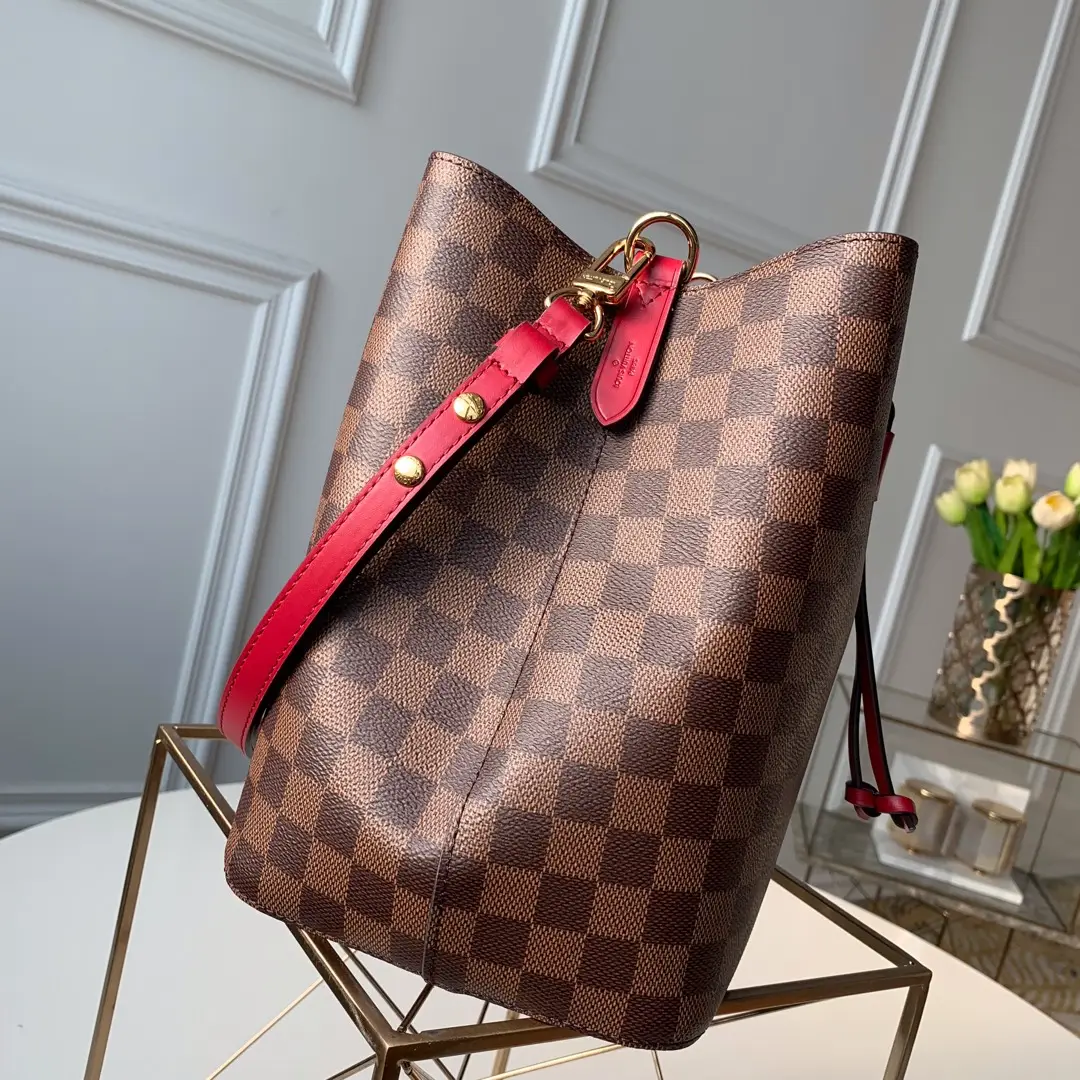 LOUIS-VUITTON-NÉONOÉ-MM-DAMIER-EBENE-WINE-RED-N40214_3 LOUIS VUITTON NEONOE MM DAMIER EBENE WINE RED N40214 3