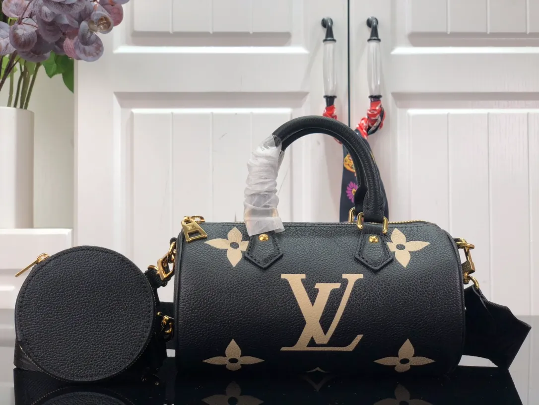 LOUIS VUITTON PAPILLON BB BICOLOR MONOGRAM LEATHER BLACK M45980_1 LOUIS VUITTON PAPILLON BB BICOLOR MONOGRAM LEATHER BLACK M45980 1