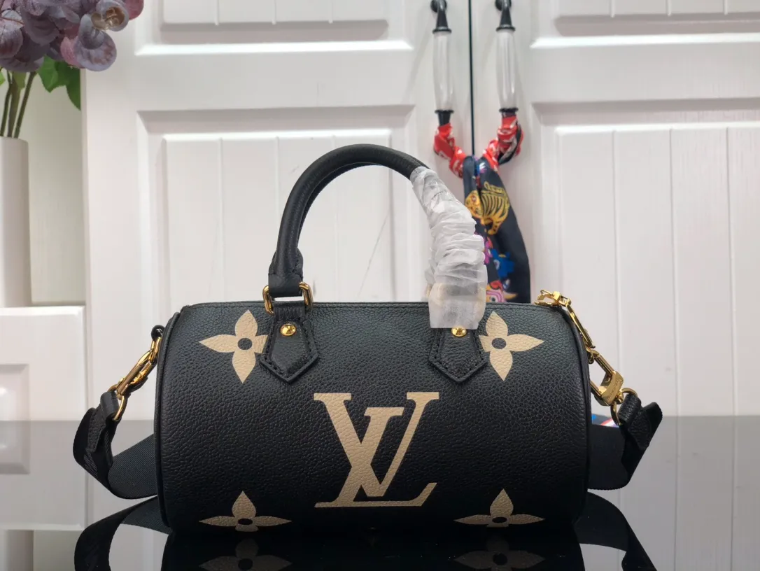 LOUIS VUITTON PAPILLON BB BICOLOR MONOGRAM LEATHER BLACK M45980_3 LOUIS VUITTON PAPILLON BB BICOLOR MONOGRAM LEATHER BLACK M45980 3