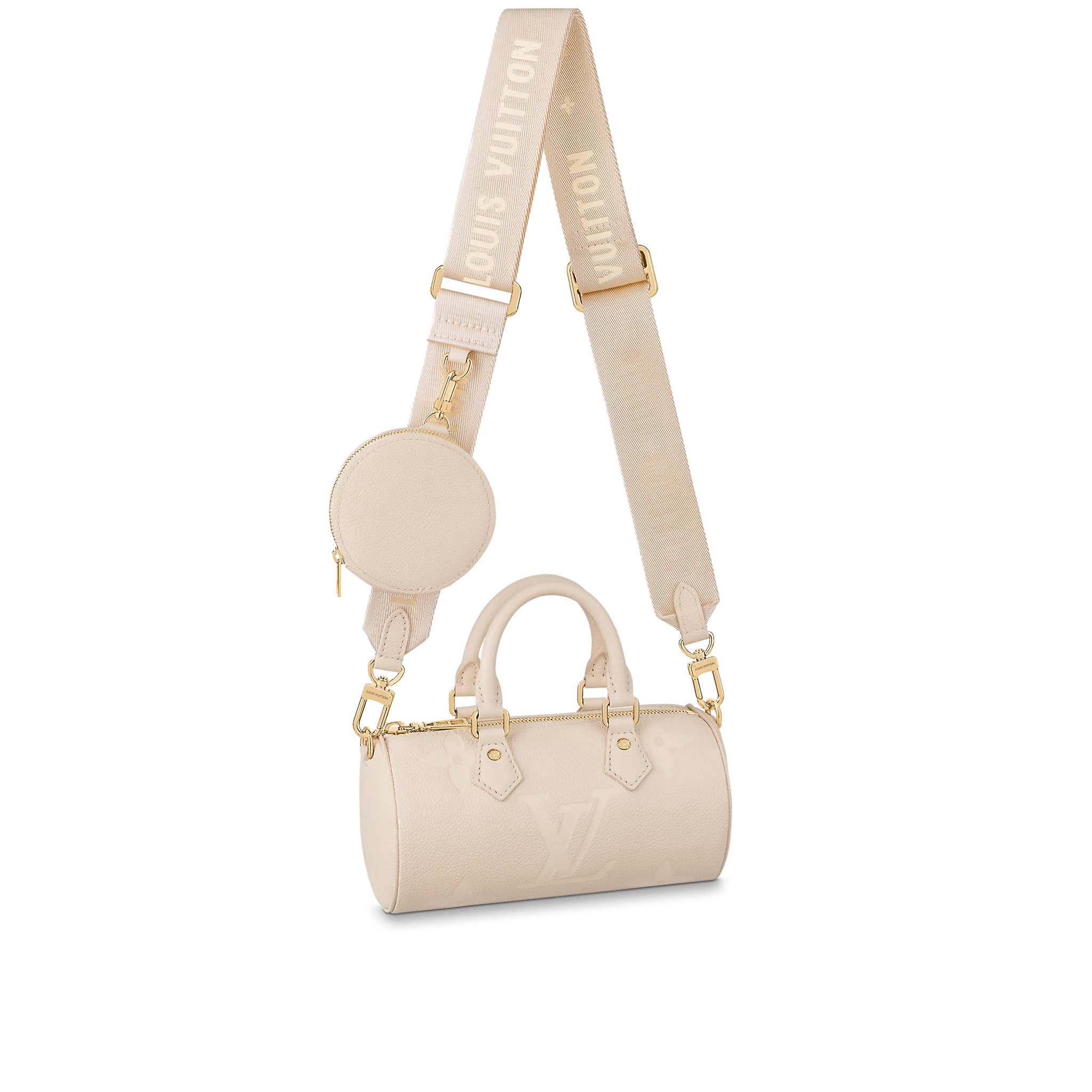 LOUIS VUITTON PAPILLON BB MONOGRAM EMPREINTE LEATHER CRÈME BEIGE M45994 LOUIS VUITTON PAPILLON BB MONOGRAM EMPREINTE LEATHER CREME BEIGE M45994