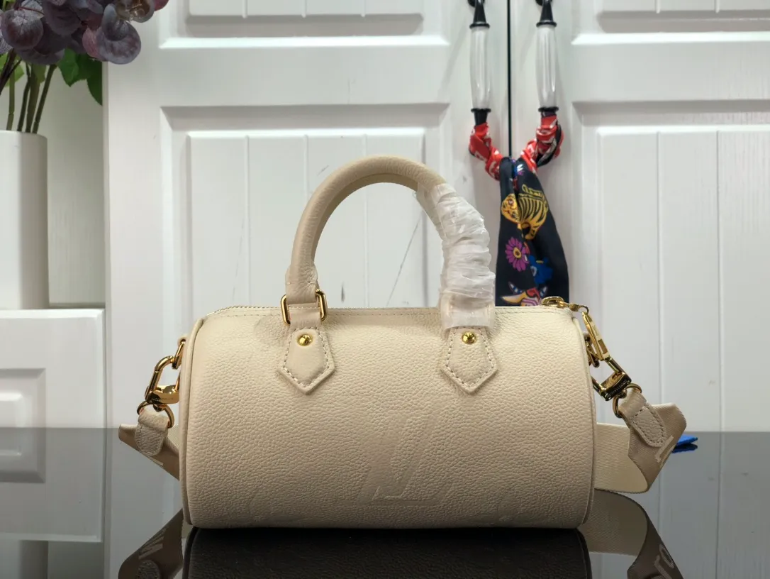 LOUIS VUITTON PAPILLON BB MONOGRAM EMPREINTE LEATHER CRÈME BEIGE M45994_3 LOUIS VUITTON PAPILLON BB MONOGRAM EMPREINTE LEATHER CREME BEIGE M45994 3