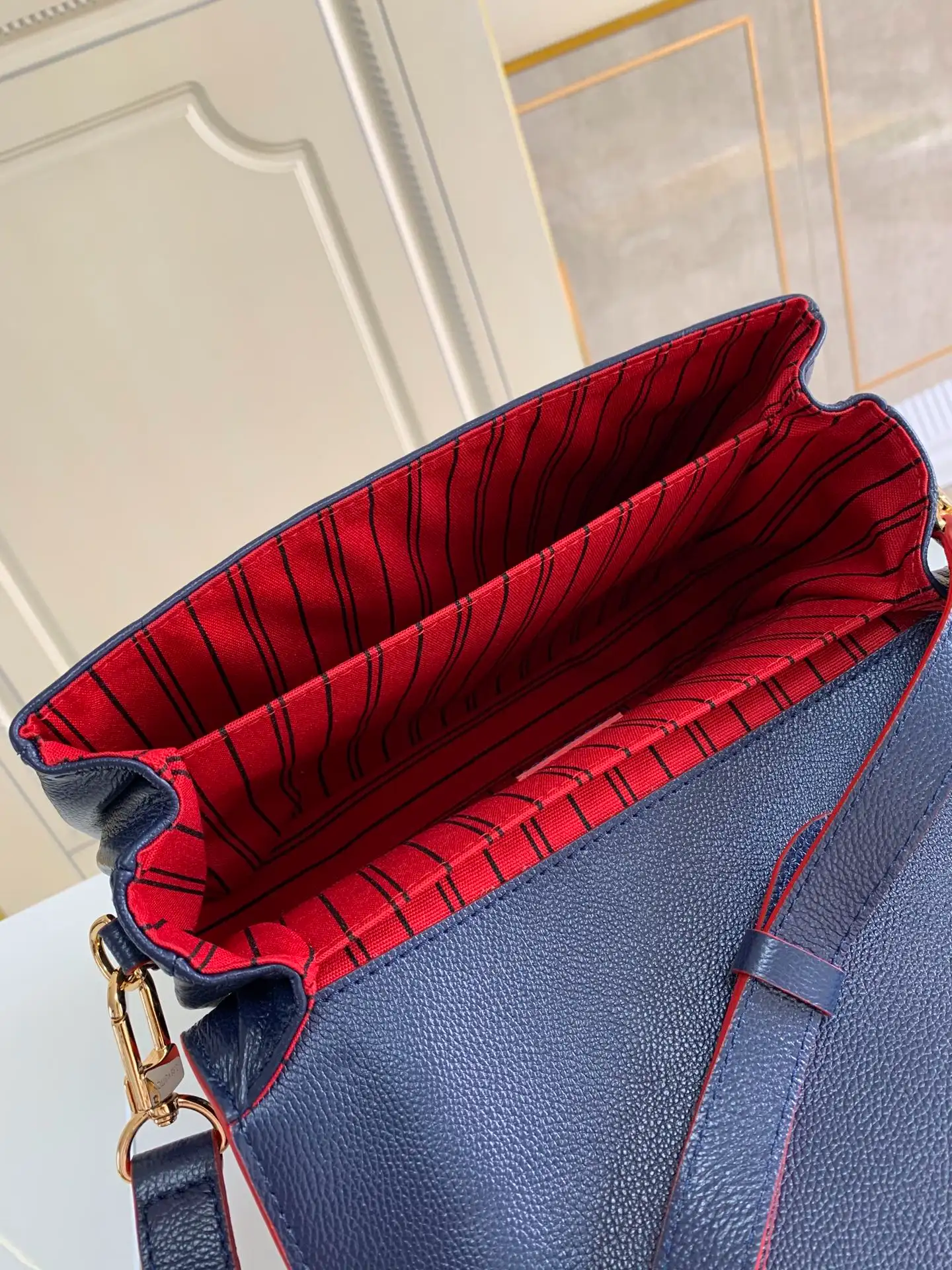 LOUIS VUITTON POCHETTE MÉTIS HANDBAG GRAINED COWHIDE LEATHER BLUE M44071_5 LOUIS VUITTON POCHETTE METIS HANDBAG GRAINED COWHIDE LEATHER BLUE M44071 5