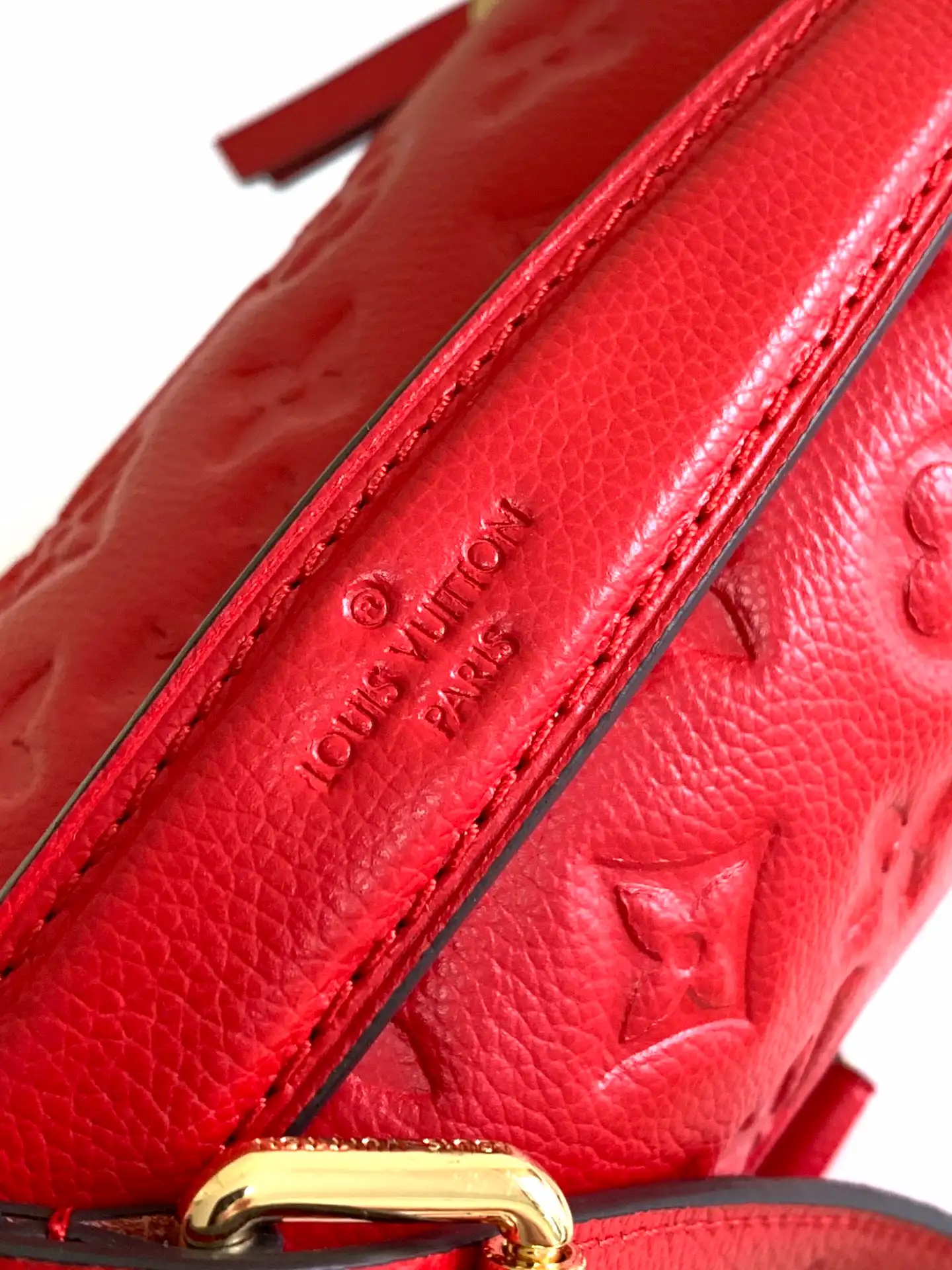 LOUIS VUITTON POCHETTE MÉTIS HANDBAG GRAINED COWHIDE LEATHER RED M44155_7 LOUIS VUITTON POCHETTE METIS HANDBAG GRAINED COWHIDE LEATHER RED M44155 7