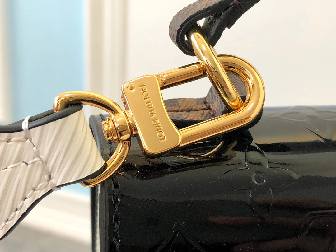 LOUIS VUITTON SPRING STREET HANDBAG DEBOSSED MONOGRAM VERNIS LEATHER BLACK M90375_08 LOUIS VUITTON SPRING STREET HANDBAG DEBOSSED MONOGRAM VERNIS LEATHER BLACK M90375 08