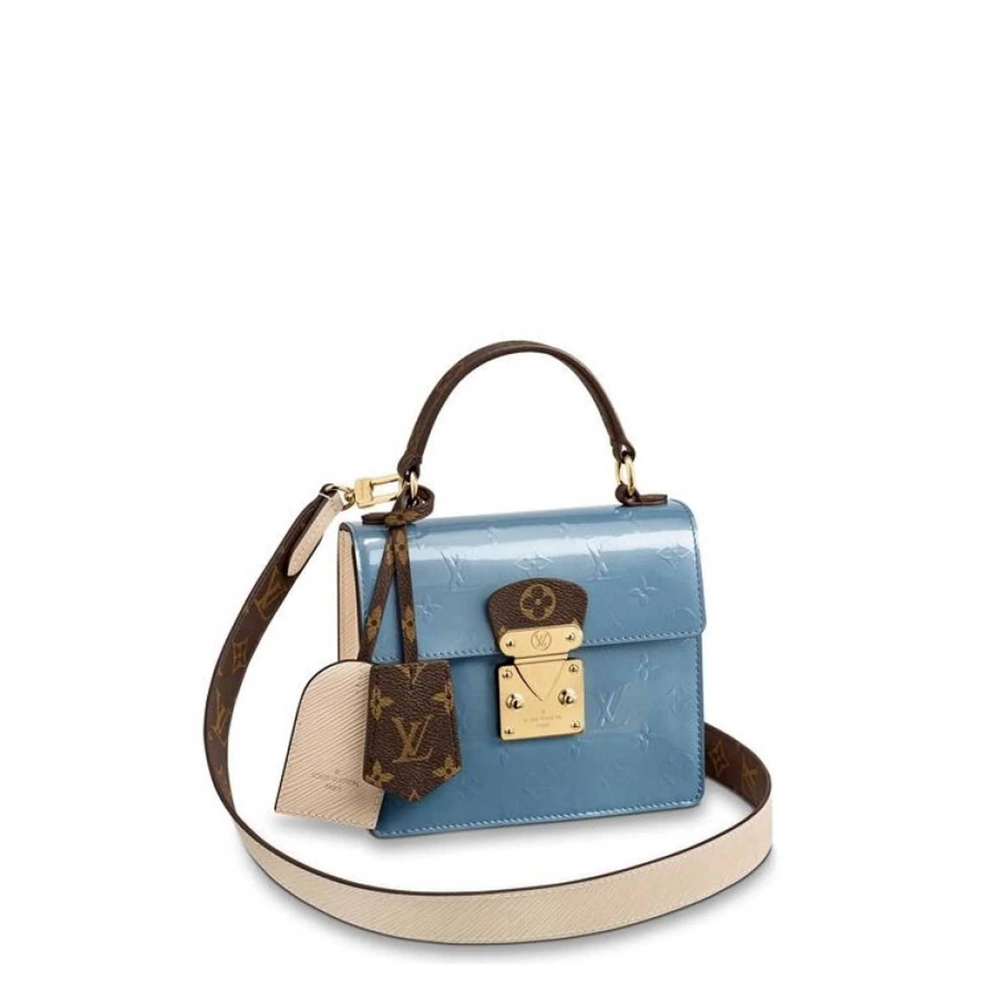 LOUIS-VUITTON-SPRING-STREET-MONOGRAM-VERNIS-BLUE-M90373 LOUIS VUITTON SPRING STREET MONOGRAM VERNIS BLUE M90373