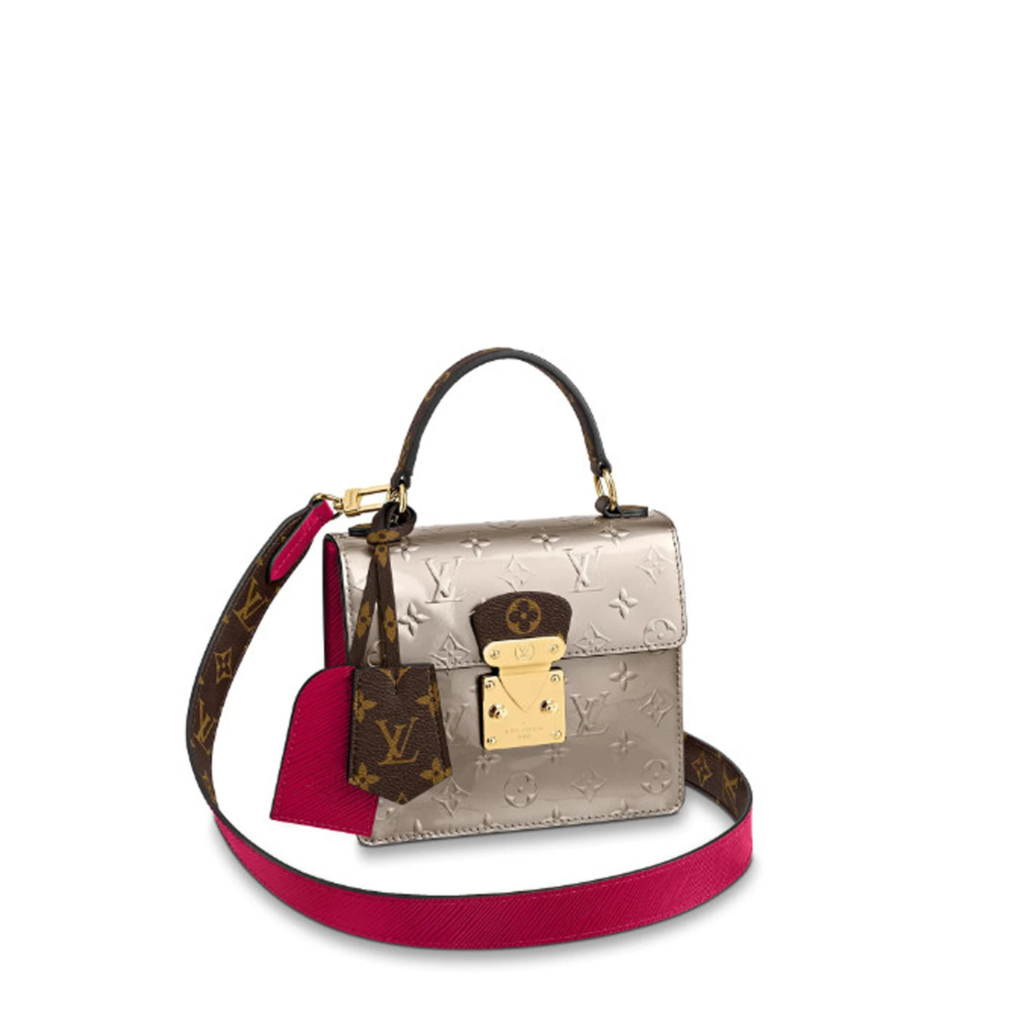 LOUIS-VUITTON-SPRING-STREET-MONOGRAM-VERNIS-CHAMPAGNE-M90502 LOUIS VUITTON SPRING STREET MONOGRAM VERNIS CHAMPAGNE M90502