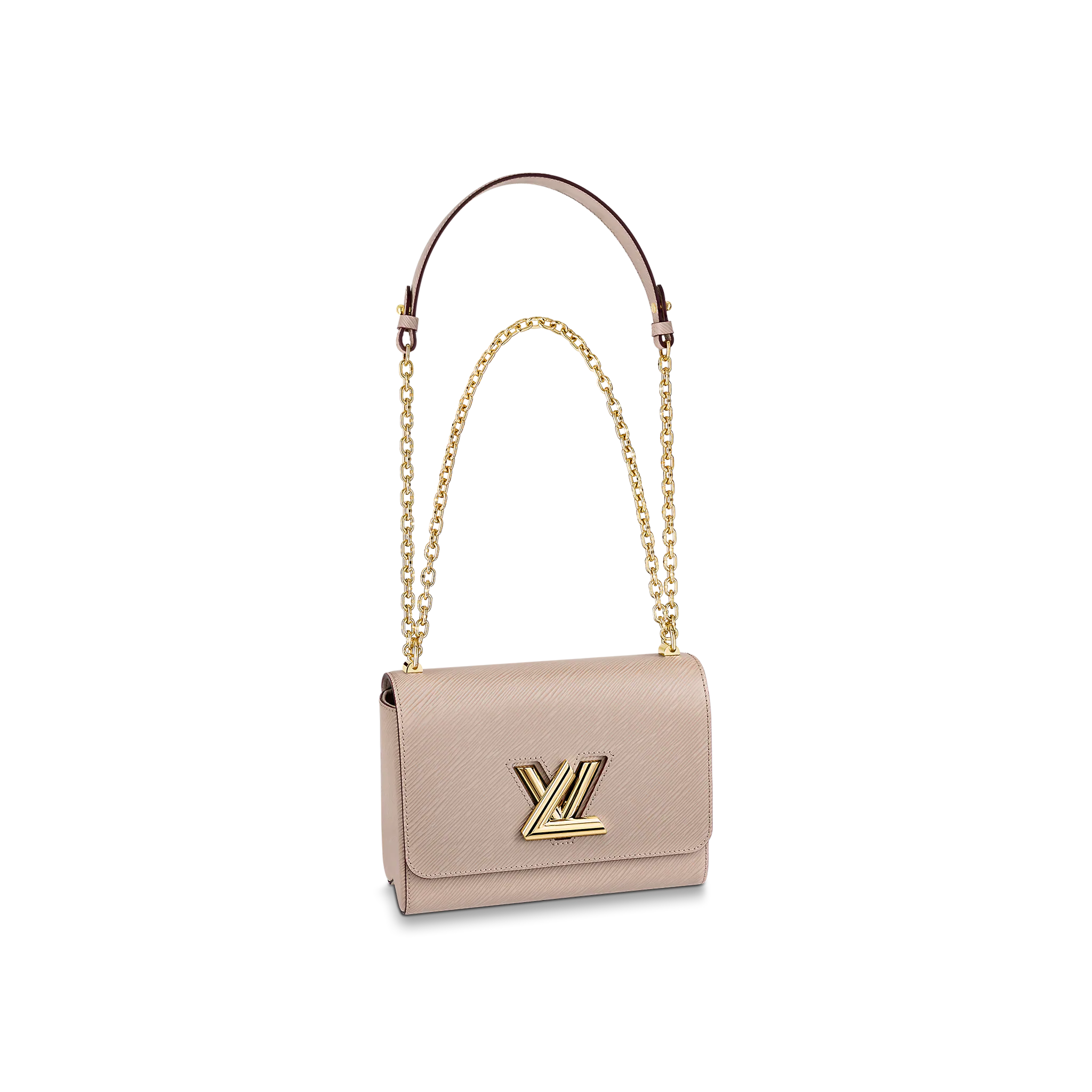 LOUIS VUITTON TWIST MM CHAIN BAG EPI GRAINED COWHIDE LEATHER GALET GRAY M53754 LOUIS VUITTON TWIST MM CHAIN BAG EPI GRAINED COWHIDE LEATHER GALET GRAY M53754