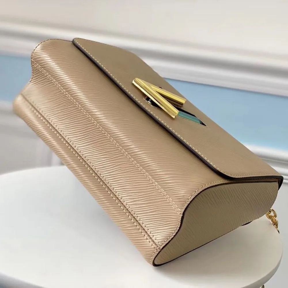 LOUIS VUITTON TWIST MM CHAIN BAG EPI GRAINED COWHIDE LEATHER GALET GRAY M53754_4 LOUIS VUITTON TWIST MM CHAIN BAG EPI GRAINED COWHIDE LEATHER GALET GRAY M53754 4