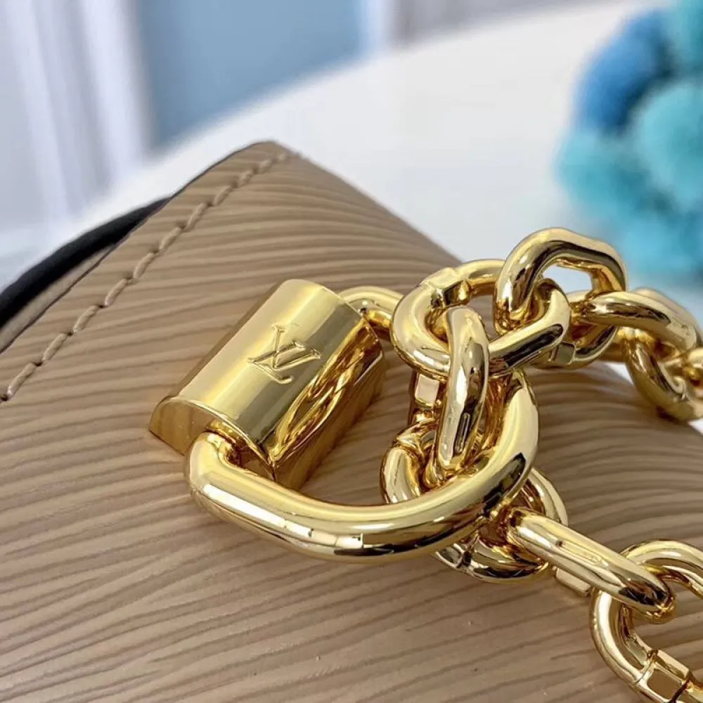 LOUIS VUITTON TWIST MM CHAIN BAG EPI GRAINED COWHIDE LEATHER GALET GRAY M53754_6 LOUIS VUITTON TWIST MM CHAIN BAG EPI GRAINED COWHIDE LEATHER GALET GRAY M53754 6