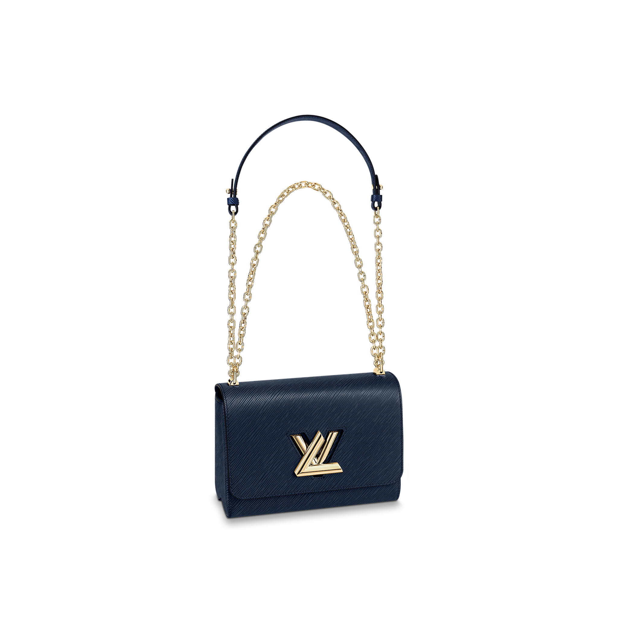 LOUIS VUITTON TWIST MM CHAIN BAG EPI GRAINED COWHIDE LEATHER INDIGO BLUE M53090 LOUIS VUITTON TWIST MM CHAIN BAG EPI GRAINED COWHIDE LEATHER INDIGO BLUE M53090
