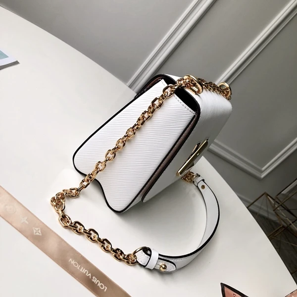 LOUIS VUITTON TWIST MM CHAIN BAG EPI GRAINED COWHIDE LEATHER WHITE M55513_4 LOUIS VUITTON TWIST MM CHAIN BAG EPI GRAINED COWHIDE LEATHER WHITE M55513 4