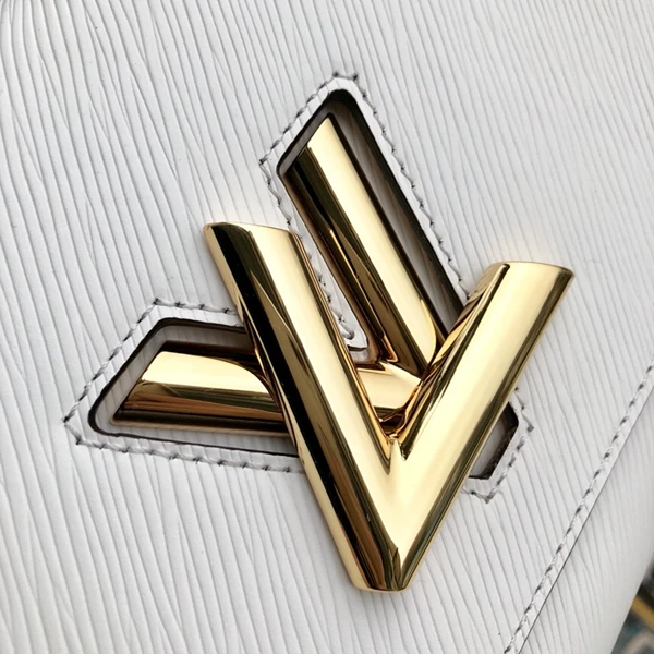 LOUIS VUITTON TWIST MM CHAIN BAG EPI GRAINED COWHIDE LEATHER WHITE M55513_5 LOUIS VUITTON TWIST MM CHAIN BAG EPI GRAINED COWHIDE LEATHER WHITE M55513 5