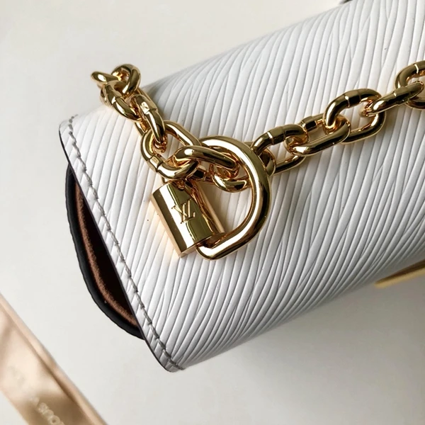 LOUIS VUITTON TWIST MM CHAIN BAG EPI GRAINED COWHIDE LEATHER WHITE M55513_6 LOUIS VUITTON TWIST MM CHAIN BAG EPI GRAINED COWHIDE LEATHER WHITE M55513 6