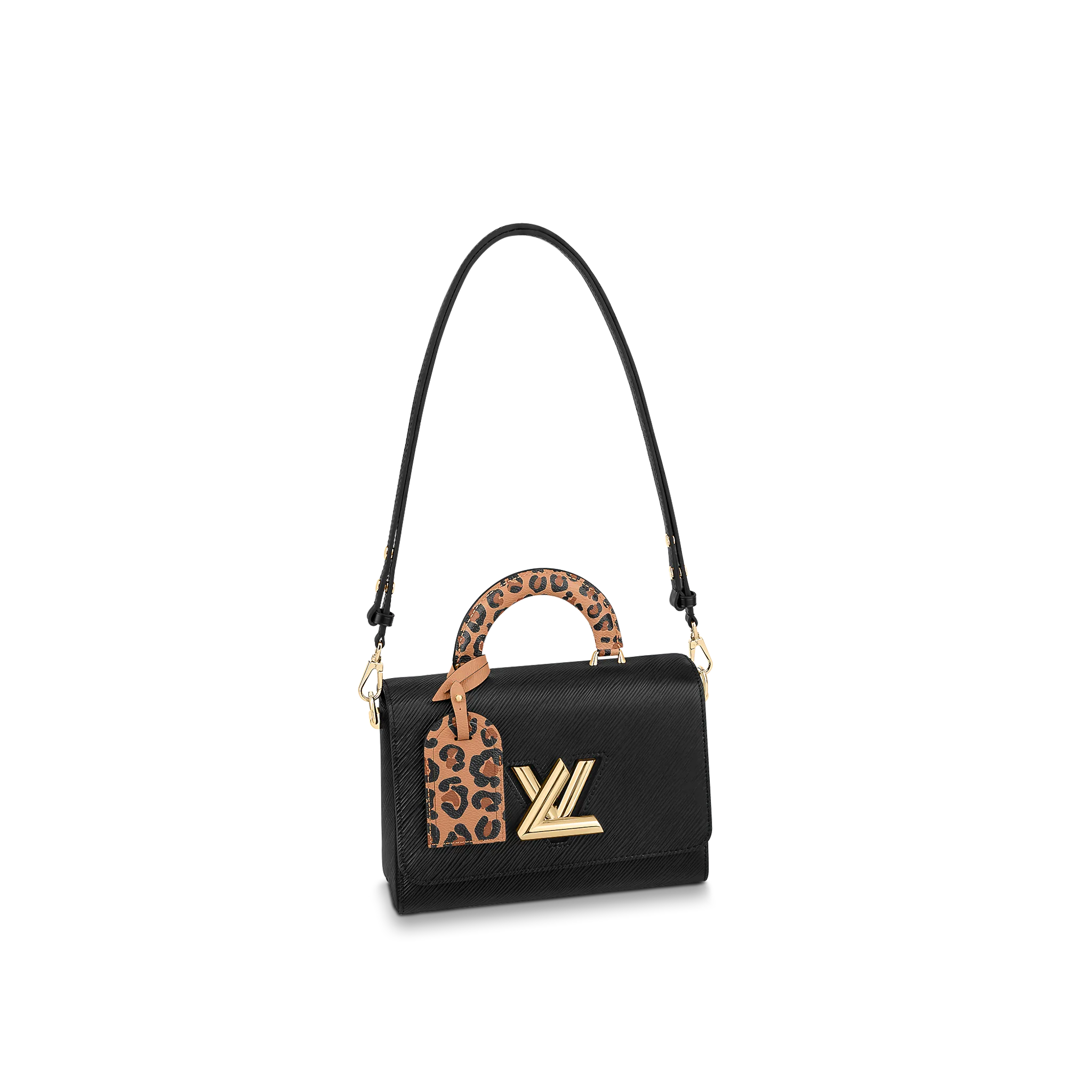 LOUIS VUITTON TWIST MM HANDBAG EPI GRAINED LEATHER BLACK M58568 LOUIS VUITTON TWIST MM HANDBAG EPI GRAINED LEATHER BLACK M58568
