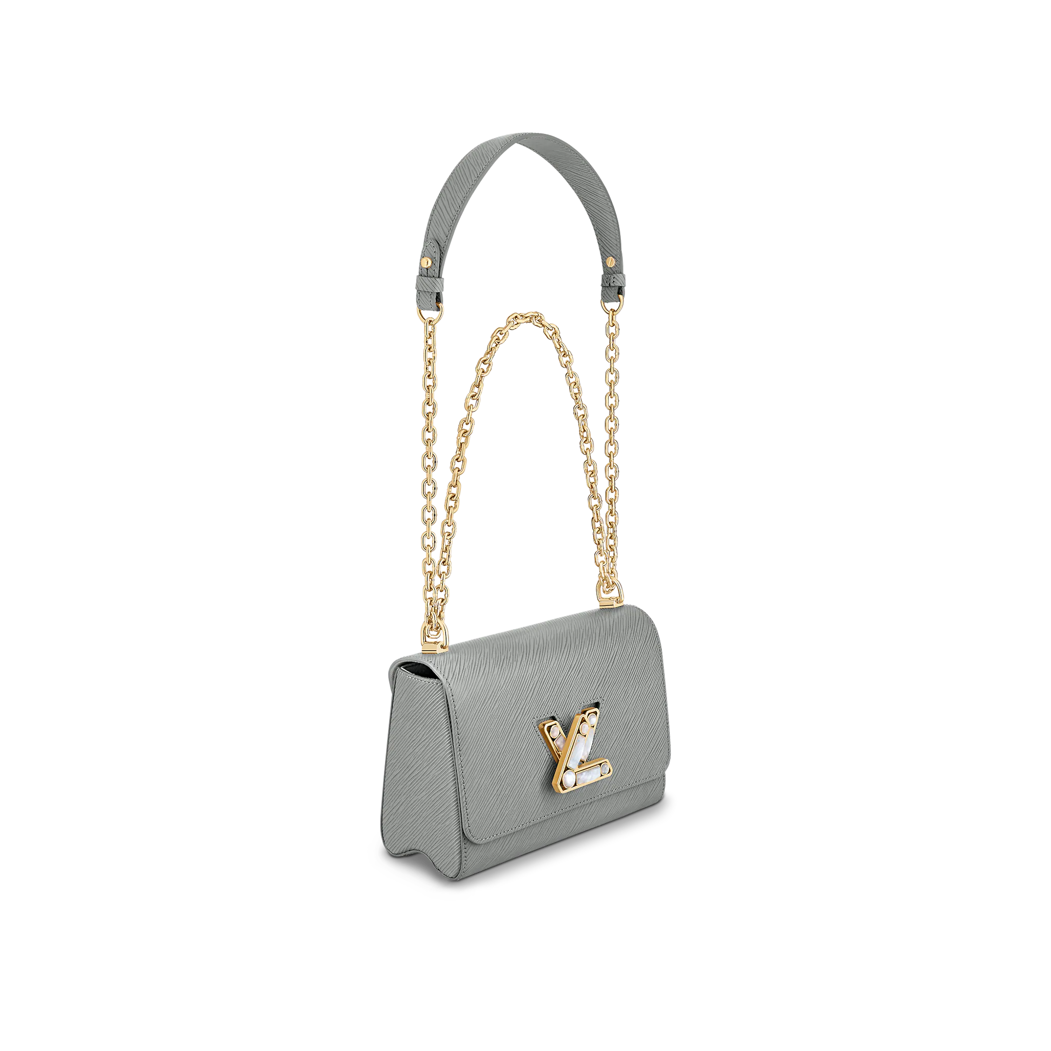 LOUIS VUITTON TWIST MM HANDBAG EPI LEATHER GRIS CLOUDY M59218_1 LOUIS VUITTON TWIST MM HANDBAG EPI LEATHER GRIS CLOUDY M59218 1