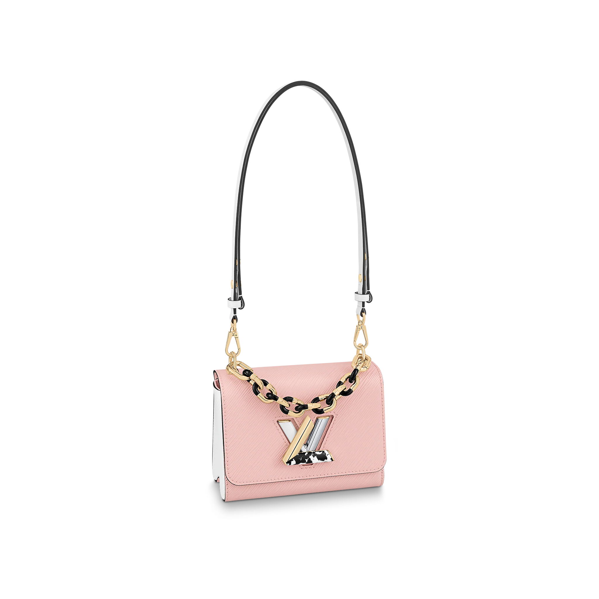 LOUIS VUITTON TWIST PM HANDBAG EPI GRAINED LEATHER PINK M58566 LOUIS VUITTON TWIST PM HANDBAG EPI GRAINED LEATHER PINK M58566