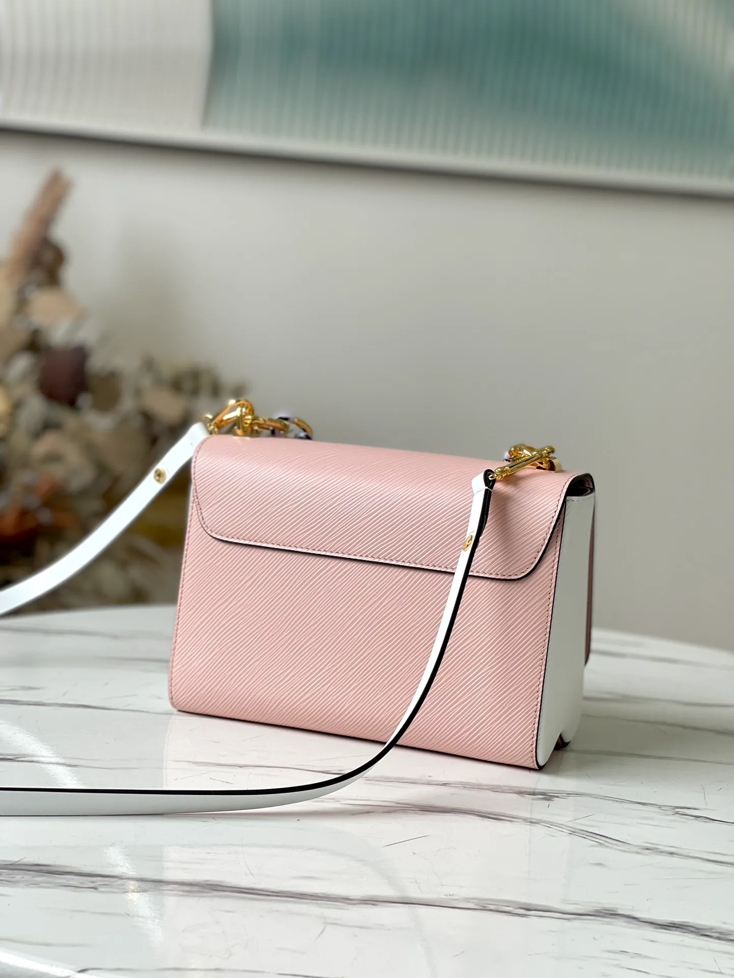 LOUIS VUITTON TWIST PM HANDBAG EPI GRAINED LEATHER PINK M58566_03 LOUIS VUITTON TWIST PM HANDBAG EPI GRAINED LEATHER PINK M58566 03