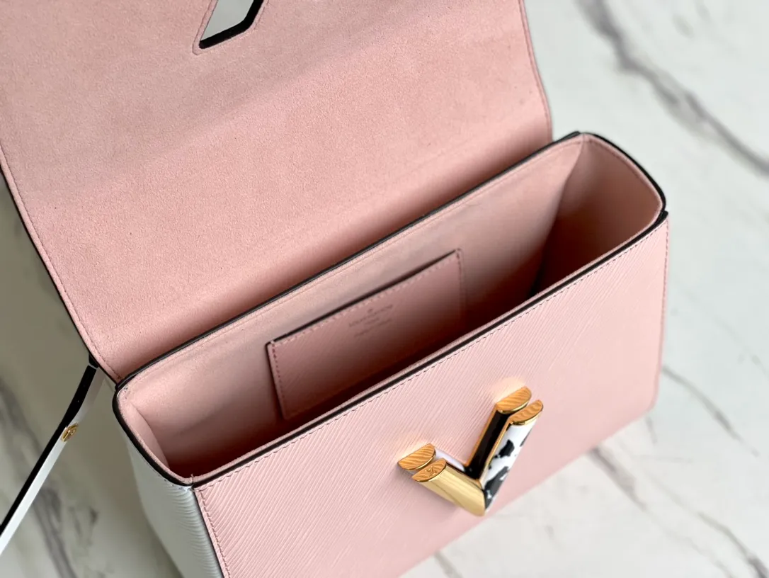 LOUIS VUITTON TWIST PM HANDBAG EPI GRAINED LEATHER PINK M58566_05 LOUIS VUITTON TWIST PM HANDBAG EPI GRAINED LEATHER PINK M58566 05
