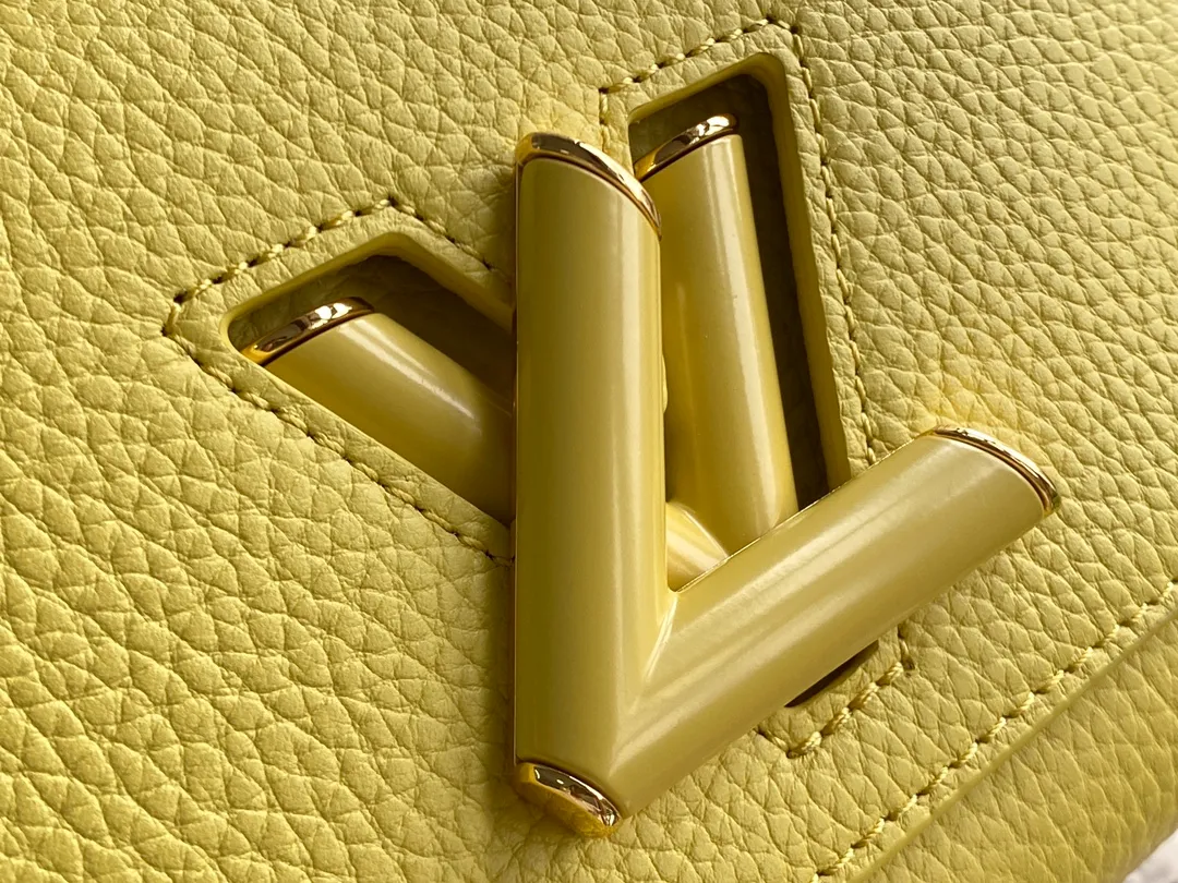LOUIS VUITTON TWIST PM HANDBAG TAURILLON LEATHER SMOOTH CALFSKIN YELLOW M58571_6 LOUIS VUITTON TWIST PM HANDBAG TAURILLON LEATHER SMOOTH CALFSKIN YELLOW M58571 6