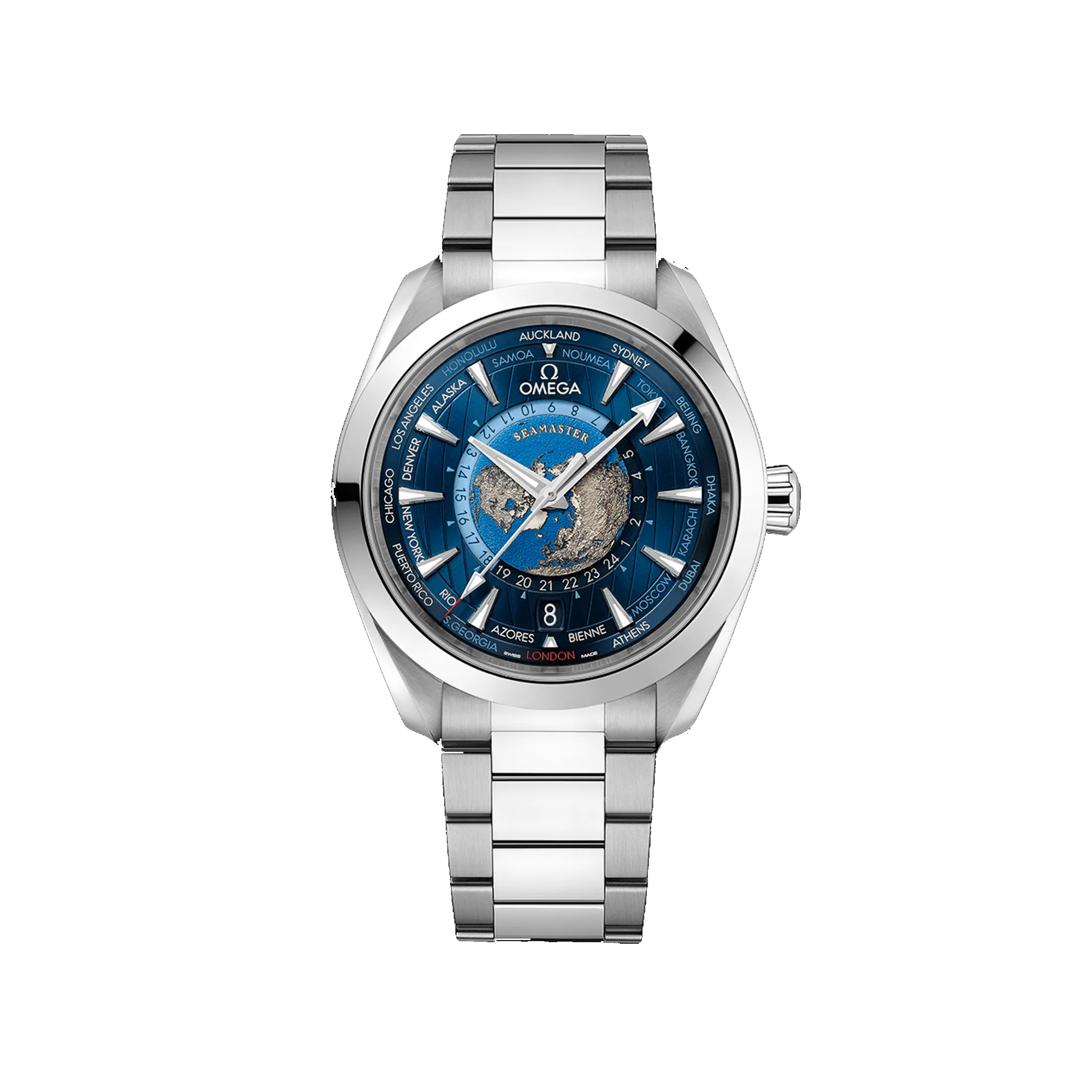 OMEGA-SEAMASTER-AQUA-TERRA-43-WORLDTIMER-STAINLESS-STEEL-220.10.43.22.03.001 OMEGA SEAMASTER AQUA TERRA 43 WORLDTIMER STAINLESS STEEL 220.10.43.22.03.001