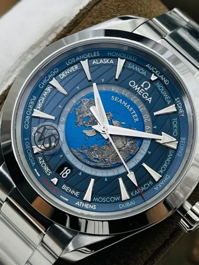 OMEGA SEAMASTER AQUA TERRA 43 WORLDTIMER STAINLESS STEEL 220.10.43.22.03.001 1