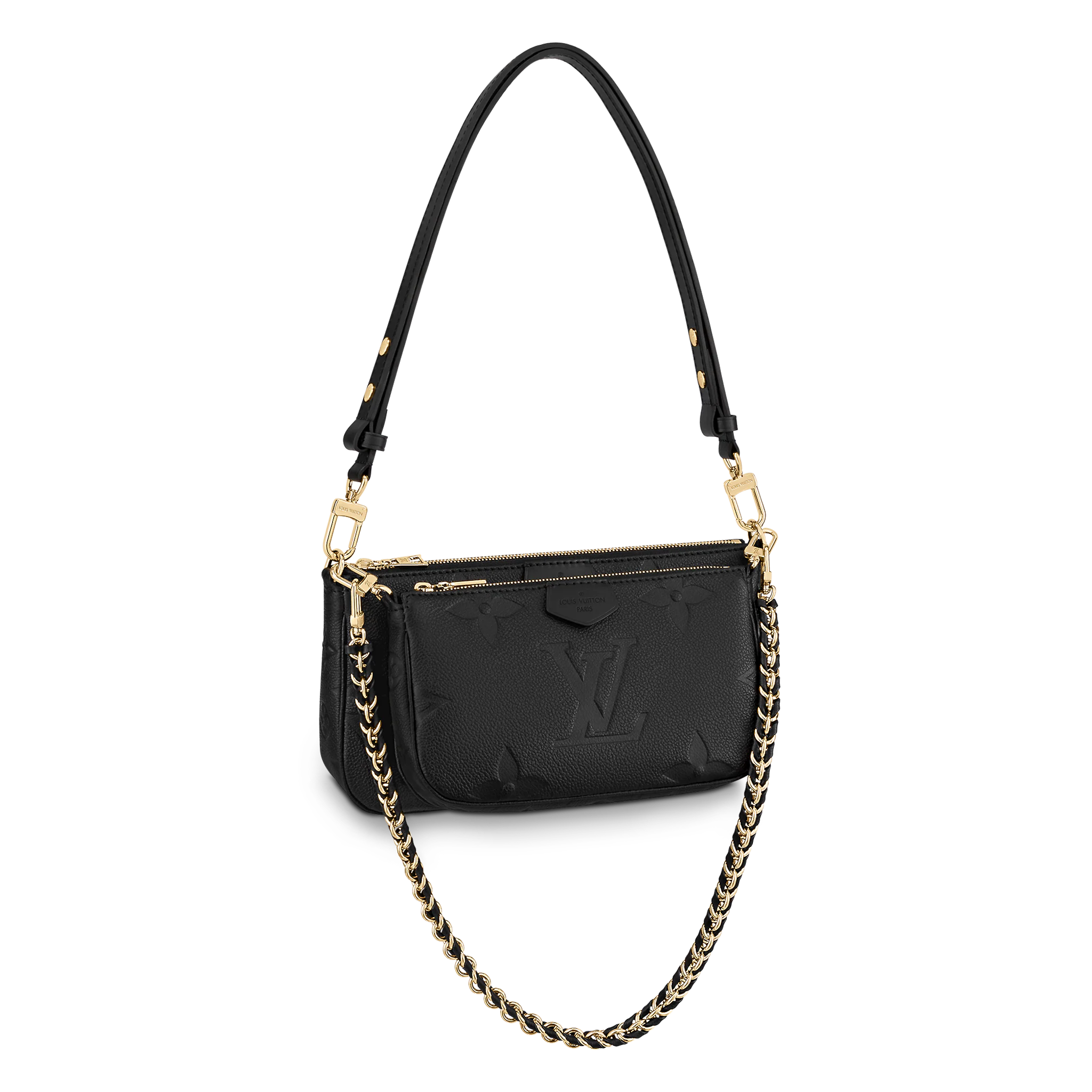 louis-vuitton-multi-pochette-accessoires-monogram-empreinte-leather-handbags-M80399 louis vuitton multi pochette accessoires monogram empreinte leather handbags M80399