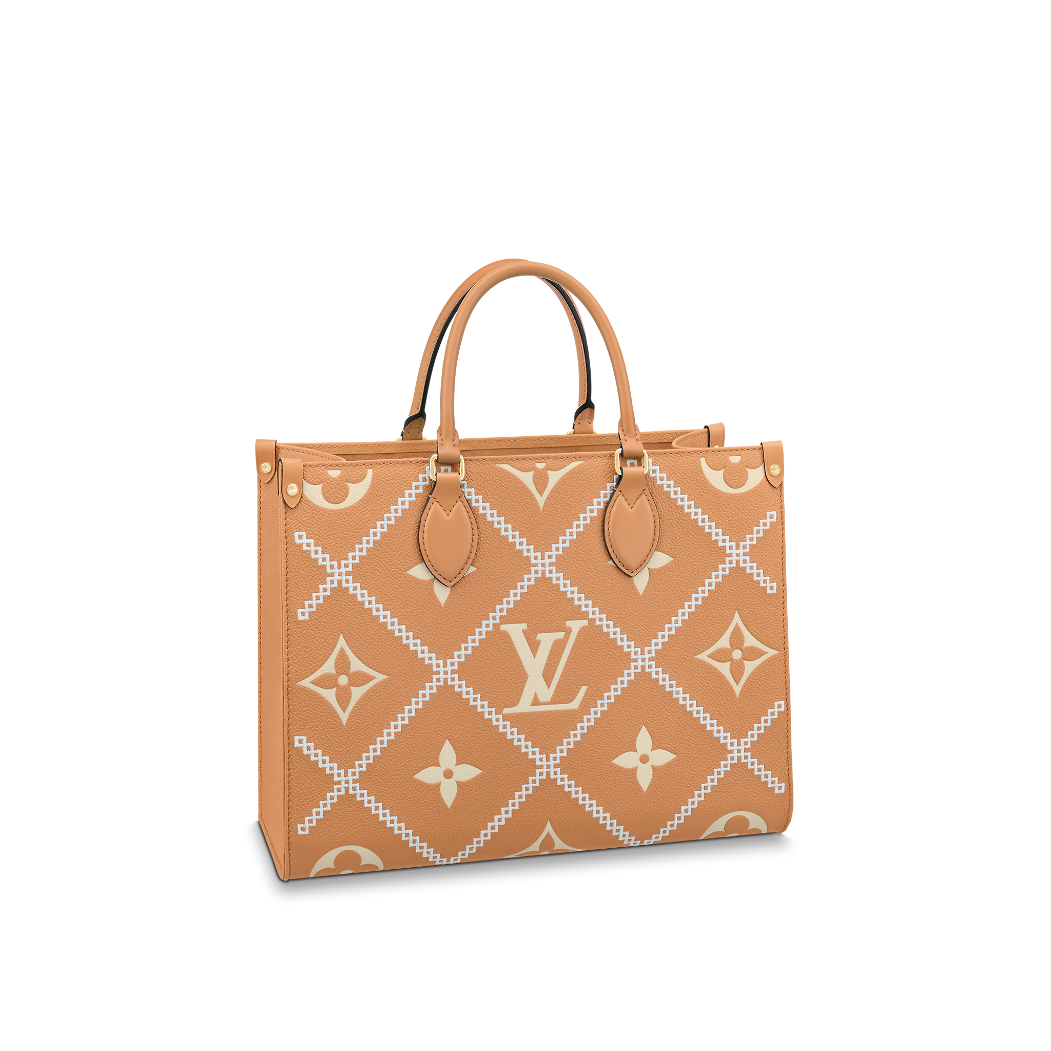 louis-vuitton-onthego-mm-monogram-empreinte-leather-handbags-M46015 louis vuitton onthego mm monogram empreinte leather handbags M46015 1