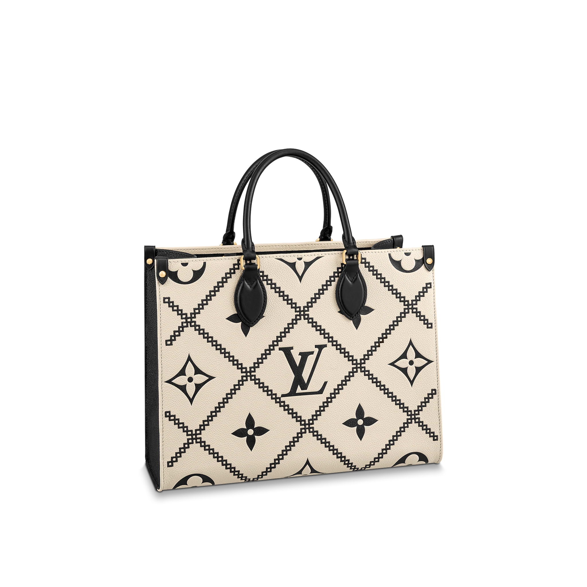 louis-vuitton-onthego-mm-monogram-empreinte-leather-handbags-M46016 louis vuitton onthego mm monogram empreinte leather handbags M46016
