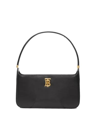 BURBERRY LEATHER TB SHOULDER BAG BLACK 80462461
