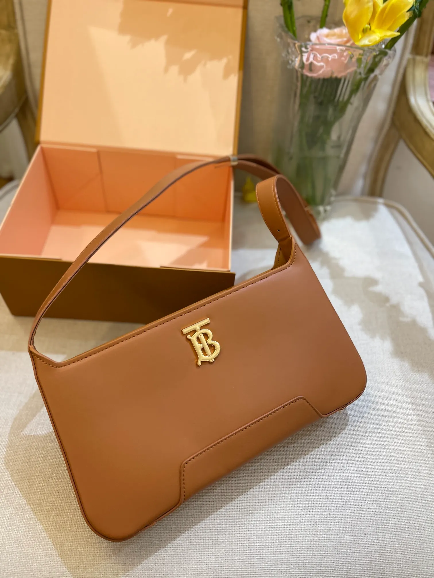 BURBERRY-LEATHER-TB-SHOULDER-BAG-WARM-TAN-80462511_1 BURBERRY LEATHER TB SHOULDER BAG WARM TAN 80462511 1 1