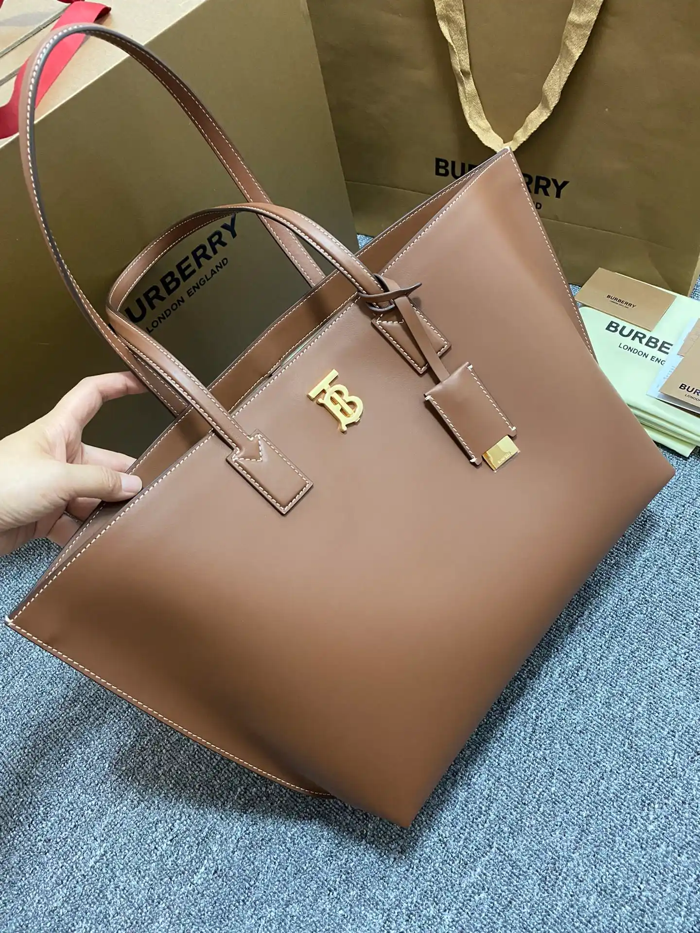 BURBERRY-MEDIUM-MONOGRAM-MOTIF-LEATHER-TOTE-TAN-80525031_1 BURBERRY MEDIUM MONOGRAM MOTIF LEATHER TOTE TAN 80525031 1