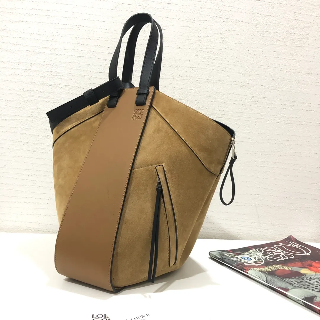 LOEWE-HAMMOCK-TOTE-BAG-IN-CALFSKIN-AND-SUEDE-DARK-GOLD-A538H02X01-3988_1 LOEWE HAMMOCK TOTE BAG IN CALFSKIN AND SUEDE DARK GOLD A538H02X01 3988 1