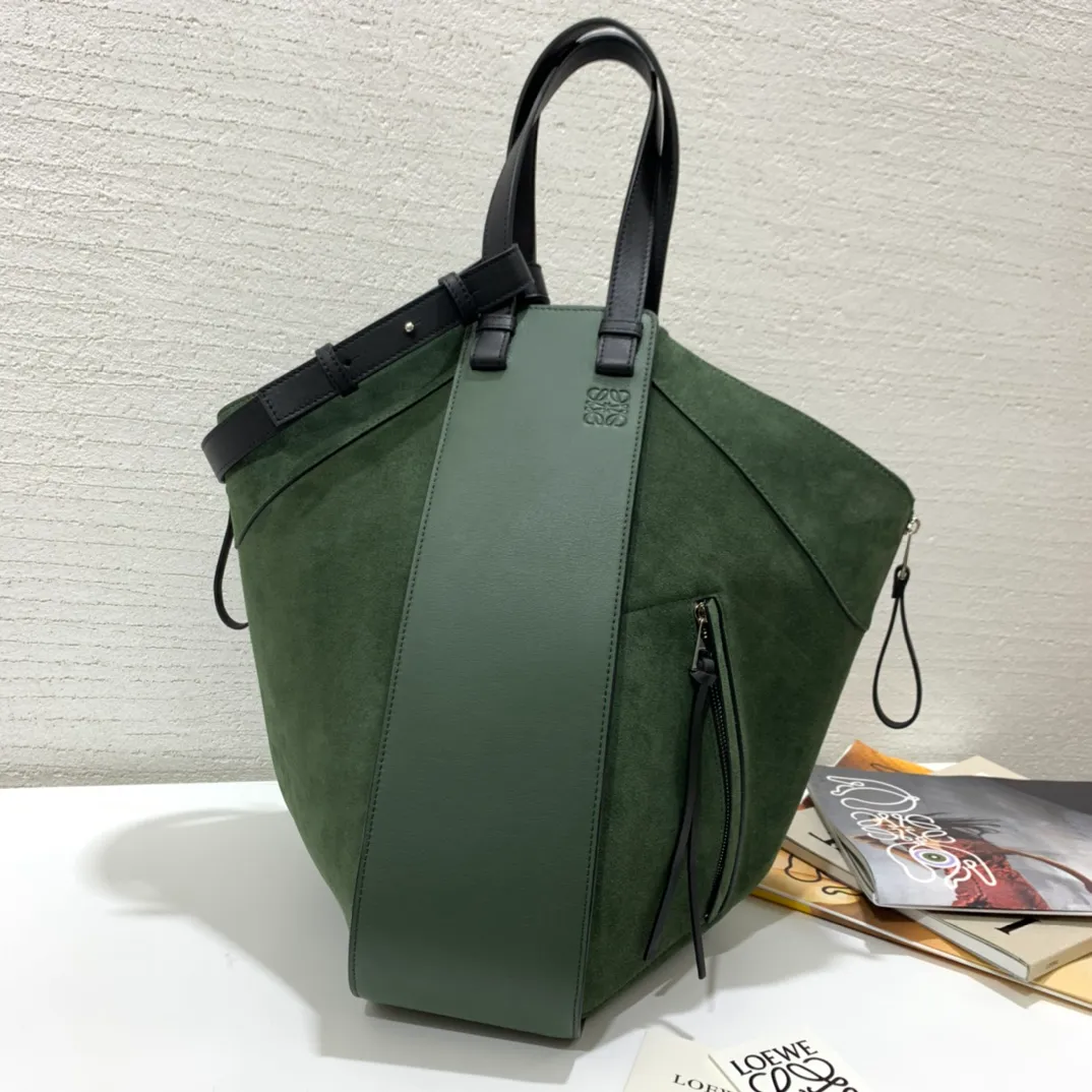 LOEWE-HAMMOCK-TOTE-BAG-IN-CALFSKIN-AND-SUEDE-VINTAGE-KHAKI-A538H02X01-4435_1 LOEWE HAMMOCK TOTE BAG IN CALFSKIN AND SUEDE VINTAGE KHAKI A538H02X01 4435 1