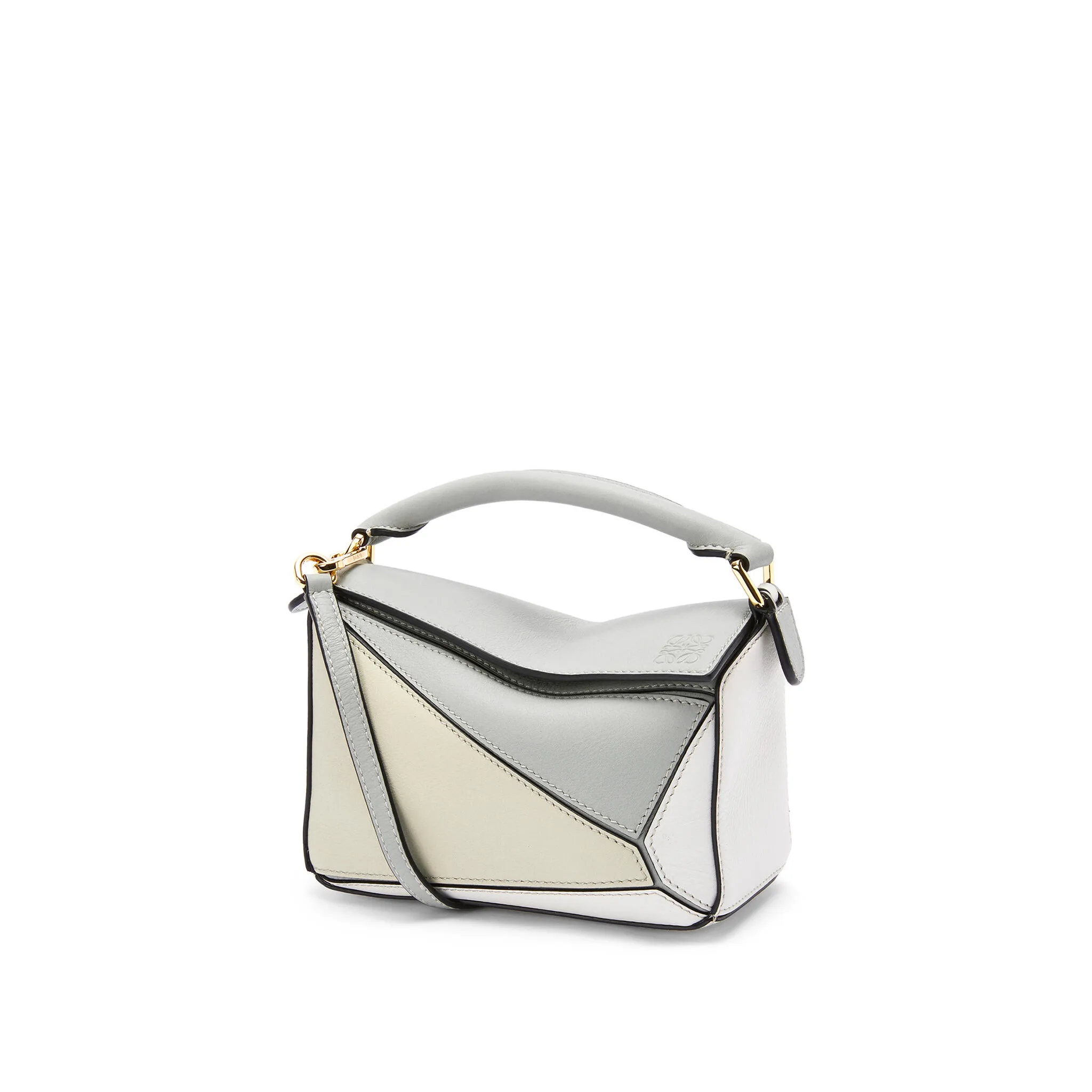 LOEWE-MINI-PUZZLE-BAG-CLASSIC-CALFSKIN-ASH-GREY-MARBLE-GREEN-A510U95X34-1693 LOEWE MINI PUZZLE BAG CLASSIC CALFSKIN ASH GREY MARBLE GREEN A510U95X34 1693