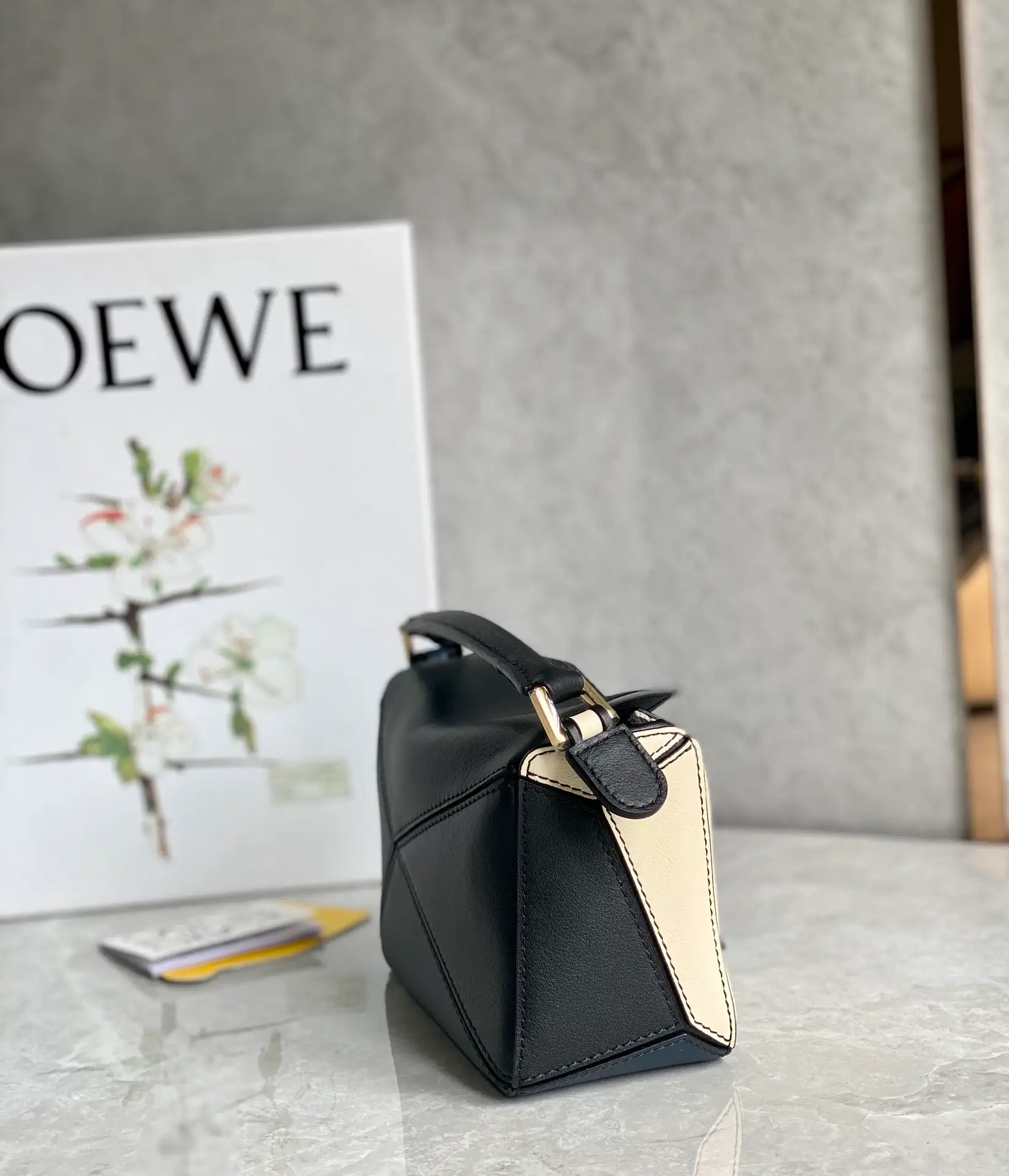 LOEWE-MINI-PUZZLE-BAG-CLASSIC-CALFSKIN-BLACK-ANGORA-A510U95X34-1676_3 LOEWE MINI PUZZLE BAG CLASSIC CALFSKIN BLACK ANGORA A510U95X34 1676 3