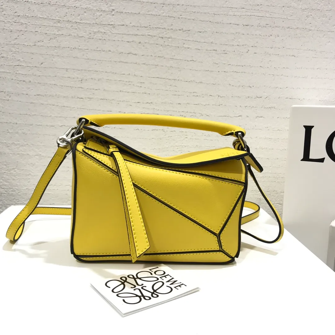 LOEWE-MINI-PUZZLE-BAG-IN-CLASSIC-CALFSKIN-LIME-YELLOW-322.30.U95-4801_2 LOEWE MINI PUZZLE BAG IN CLASSIC CALFSKIN LIME YELLOW 322.30.U95 4801 2