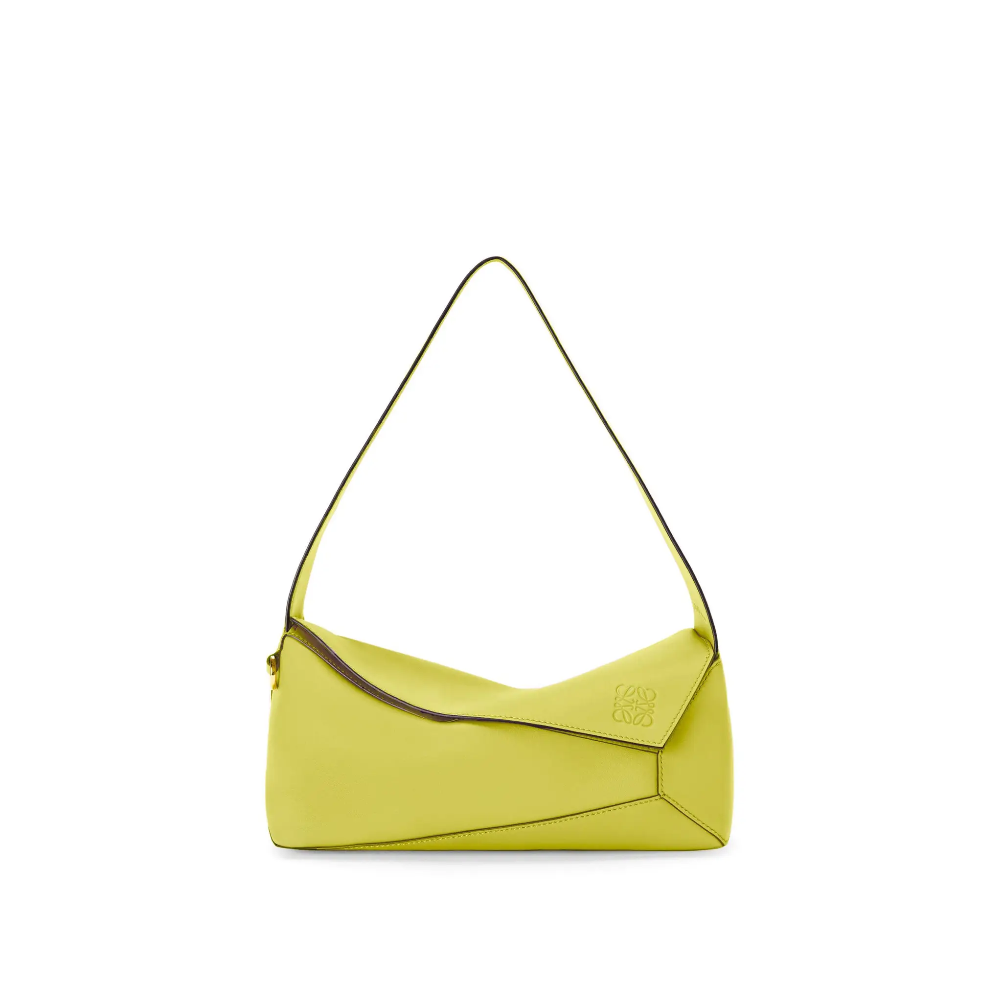 LOEWE-PUZZLE-HOBO-BAG-IN-NAPPA-CALFSKIN-LIME-YELLOW-A510J67X01-4801 LOEWE PUZZLE HOBO BAG IN NAPPA CALFSKIN LIME YELLOW A510J67X01 4801