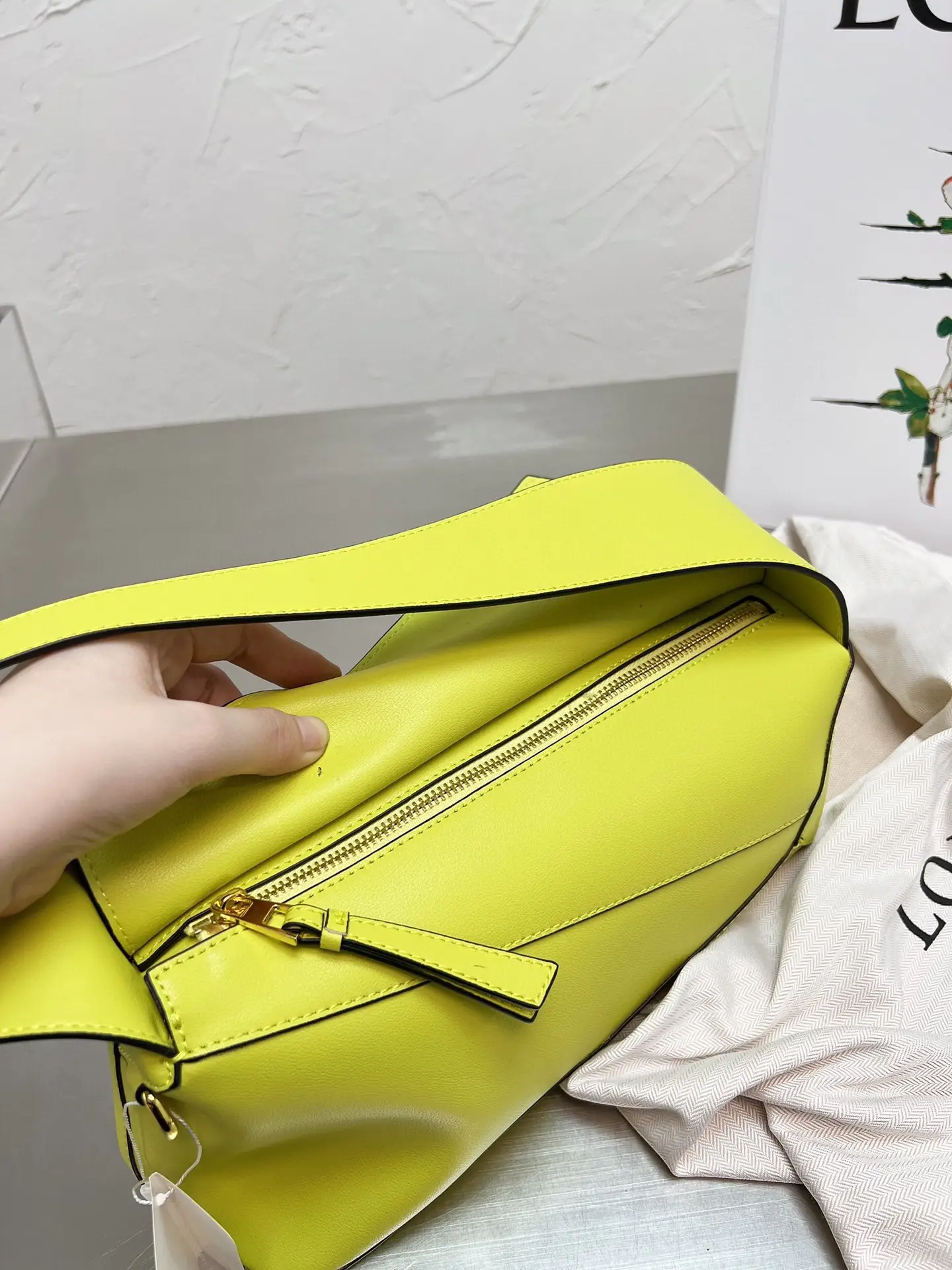 LOEWE-PUZZLE-HOBO-BAG-IN-NAPPA-CALFSKIN-LIME-YELLOW-A510J67X01-4801_6 LOEWE PUZZLE HOBO BAG IN NAPPA CALFSKIN LIME YELLOW A510J67X01 4801 6