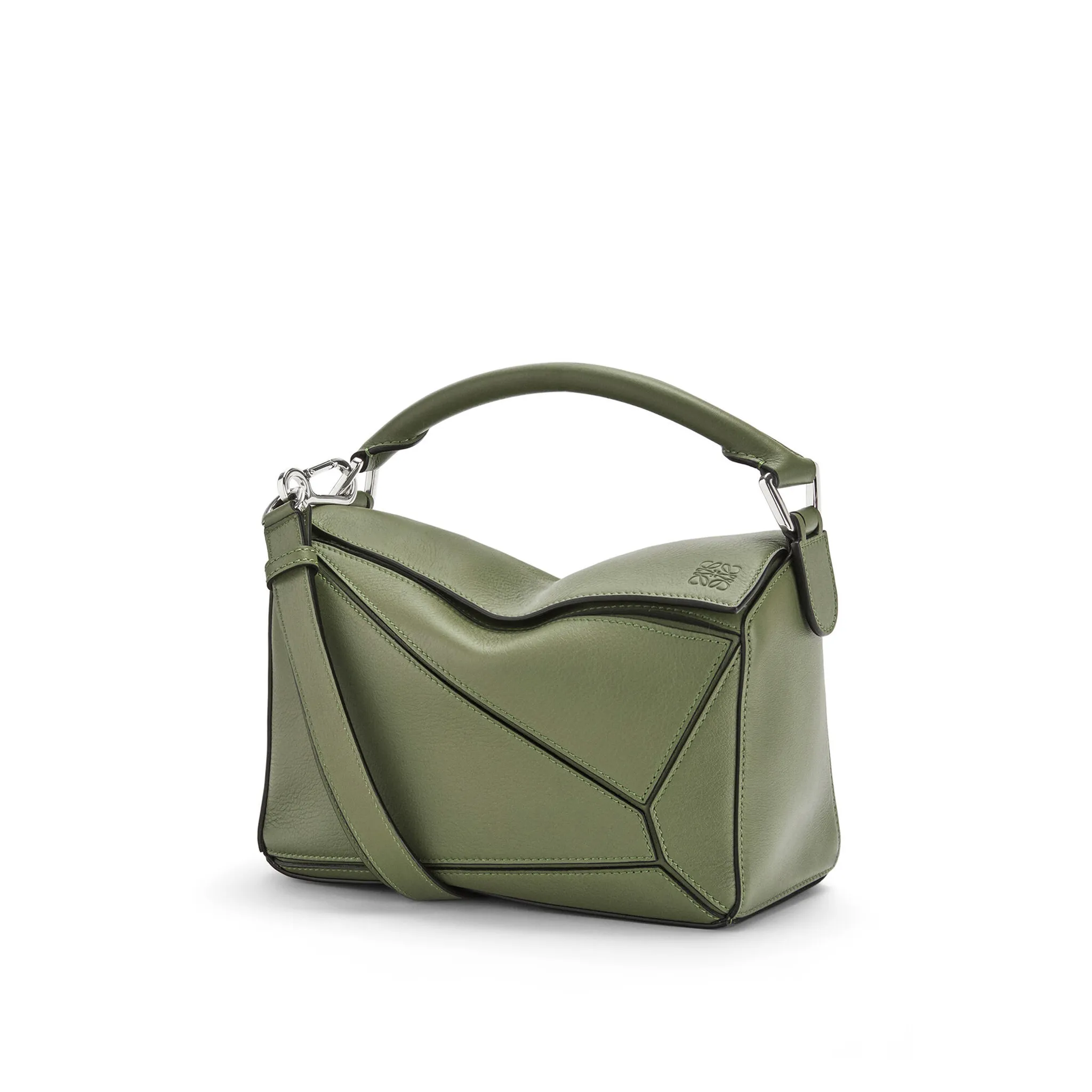 LOEWE-SMALL-PUZZLE-BAG-IN-CLASSIC-CALFSKIN-AVOCADO-GREEN-322.30.S21-3949 LOEWE SMALL PUZZLE BAG IN CLASSIC CALFSKIN AVOCADO GREEN 322.30.S21 3949